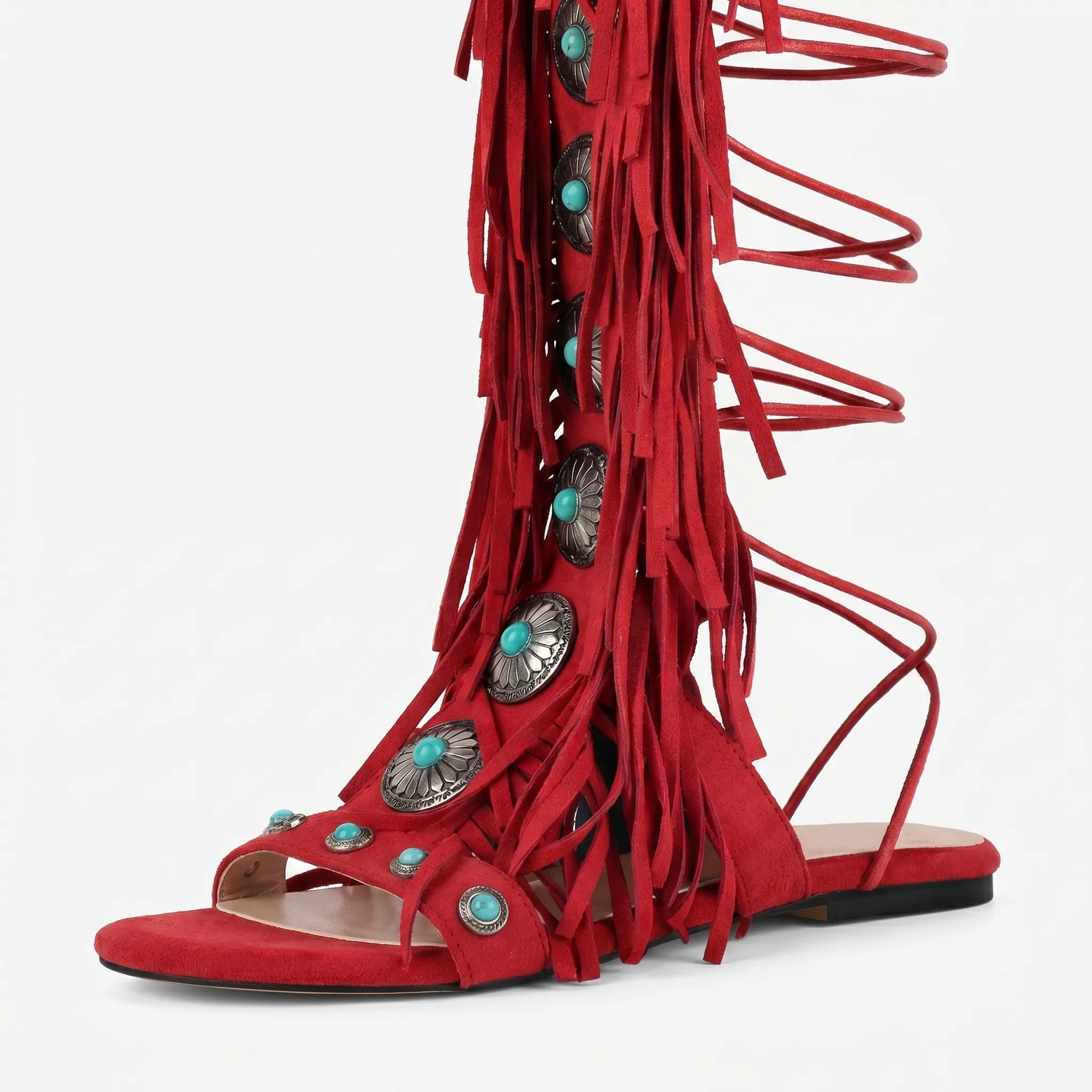 Nordspur | Avelari Knee-High Fringe Sandals