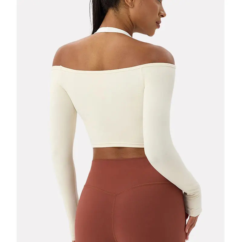 Nordspur | Aveline Long Sleeve Off Shoulder Crop