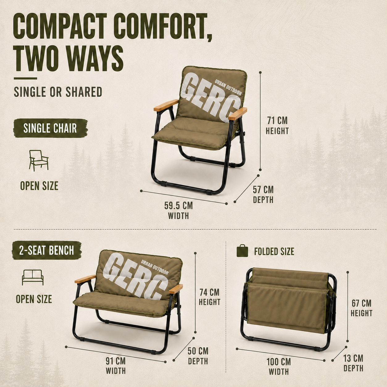 Nordspur | Bancore Two Person Folding Bench