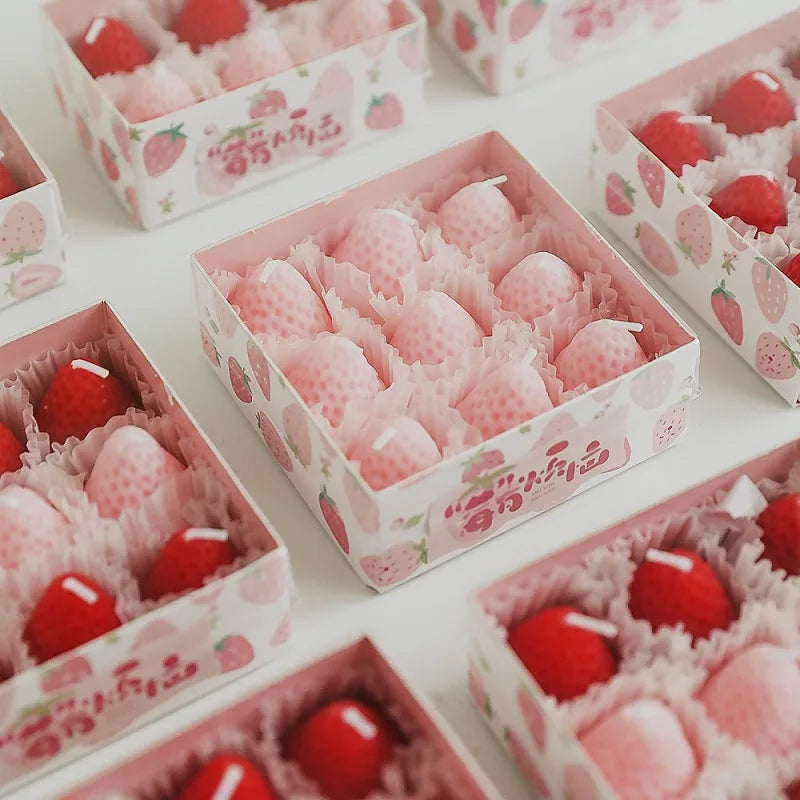 Nordspur | Berrina Miniature Strawberry Shaped Candles