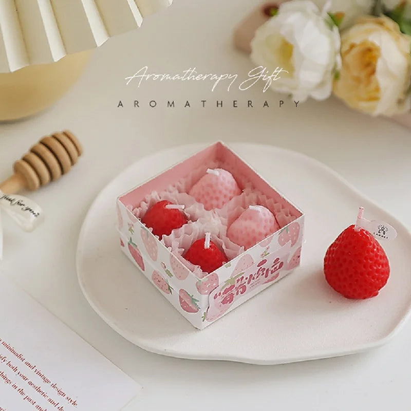 Nordspur | Berrina Miniature Strawberry Shaped Candles