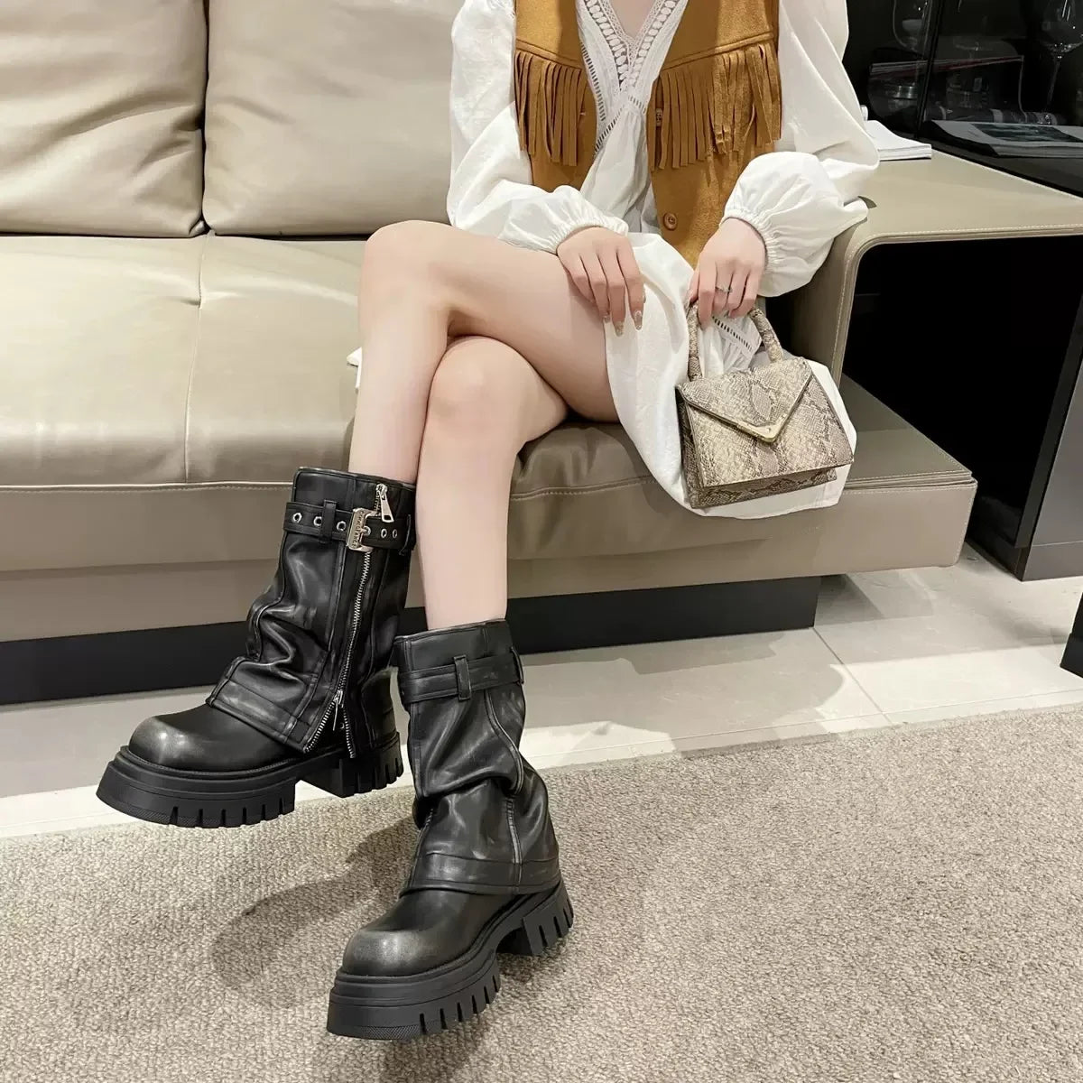 Nordspur | Bexton Mid Calf Chunky Snow Boots