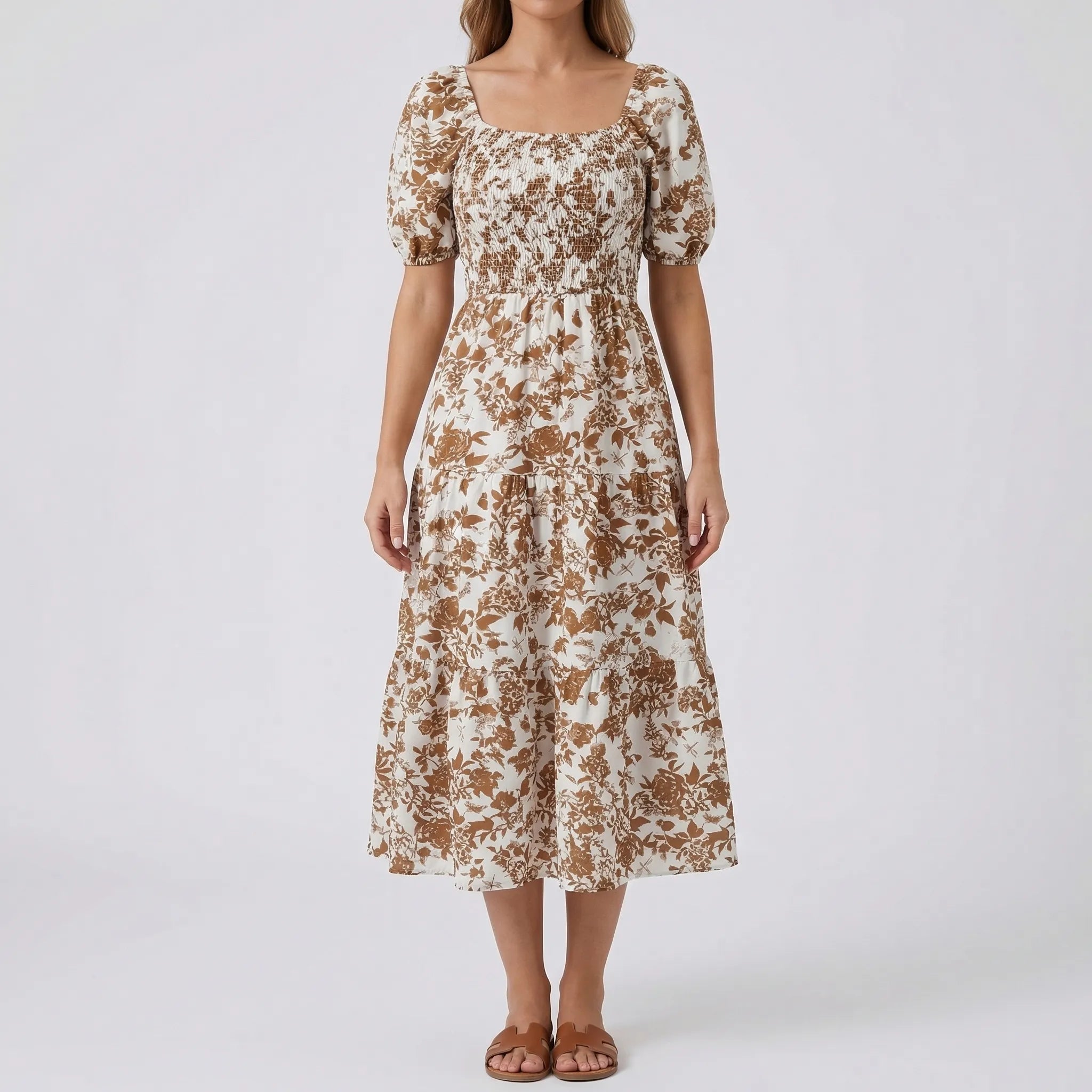 Nordspur | Blossomique Collared Floral Print Maxi Dress