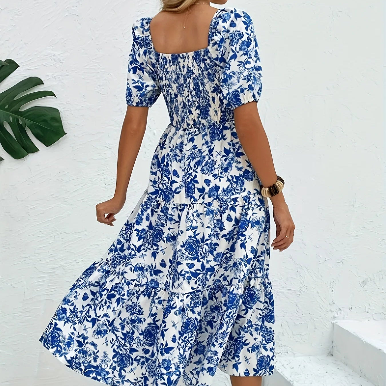 Nordspur | Blossomique Collared Floral Print Maxi Dress