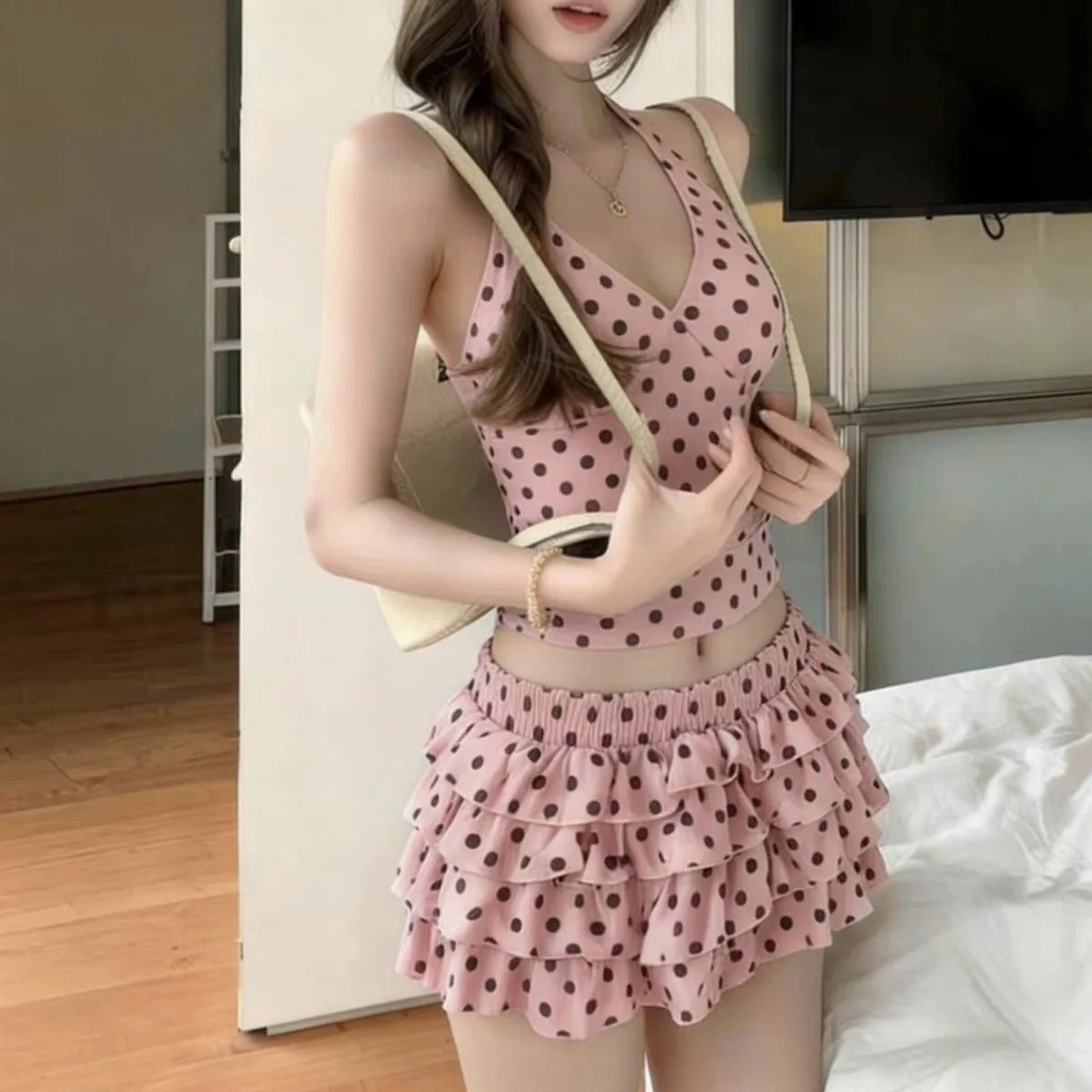 Nordspur | Blushwave Vintage Style Polka Dot Pink Bikini