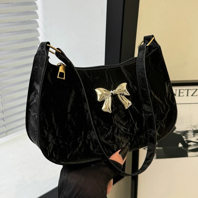Nordspur | Bowvette Compact Crescent Underarm Bag With Bow Detail