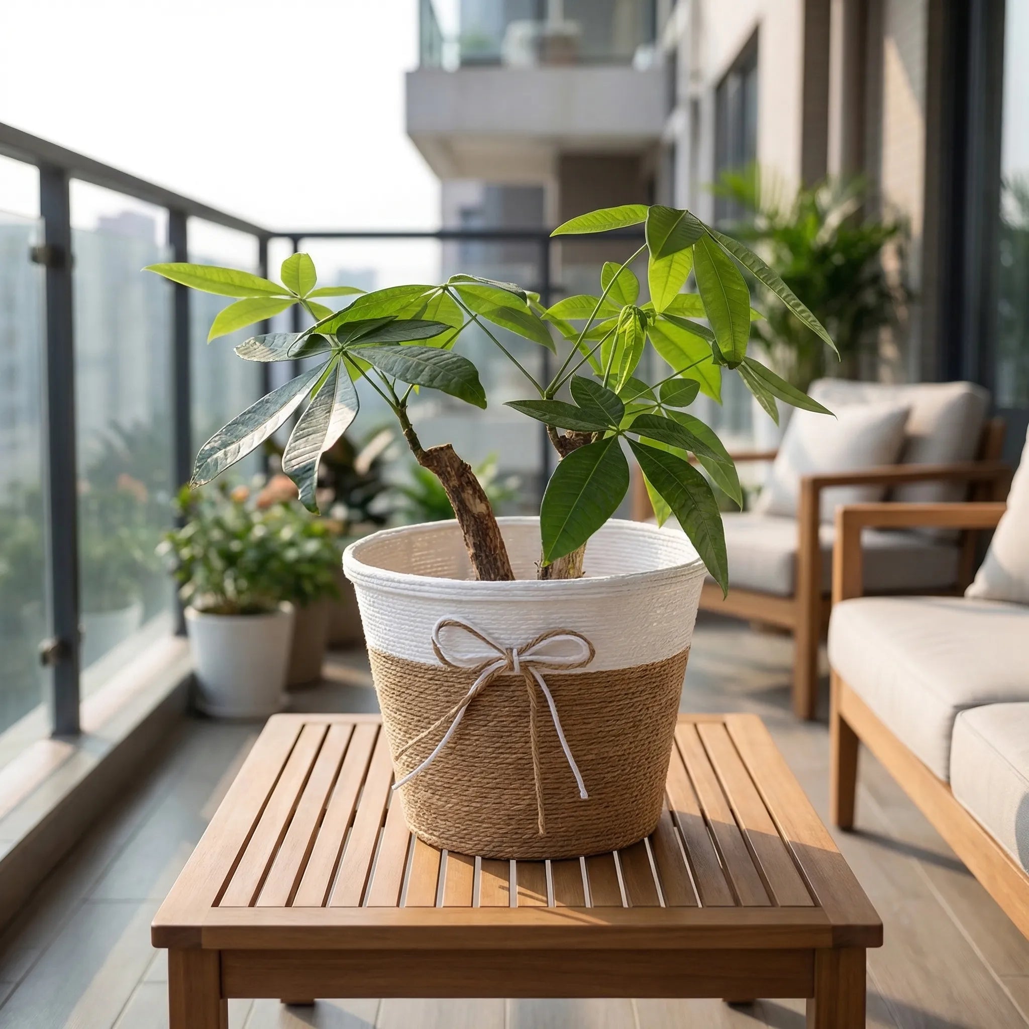 Nordspur | Bramblette Hand-Woven Two-Tone Planter Basket