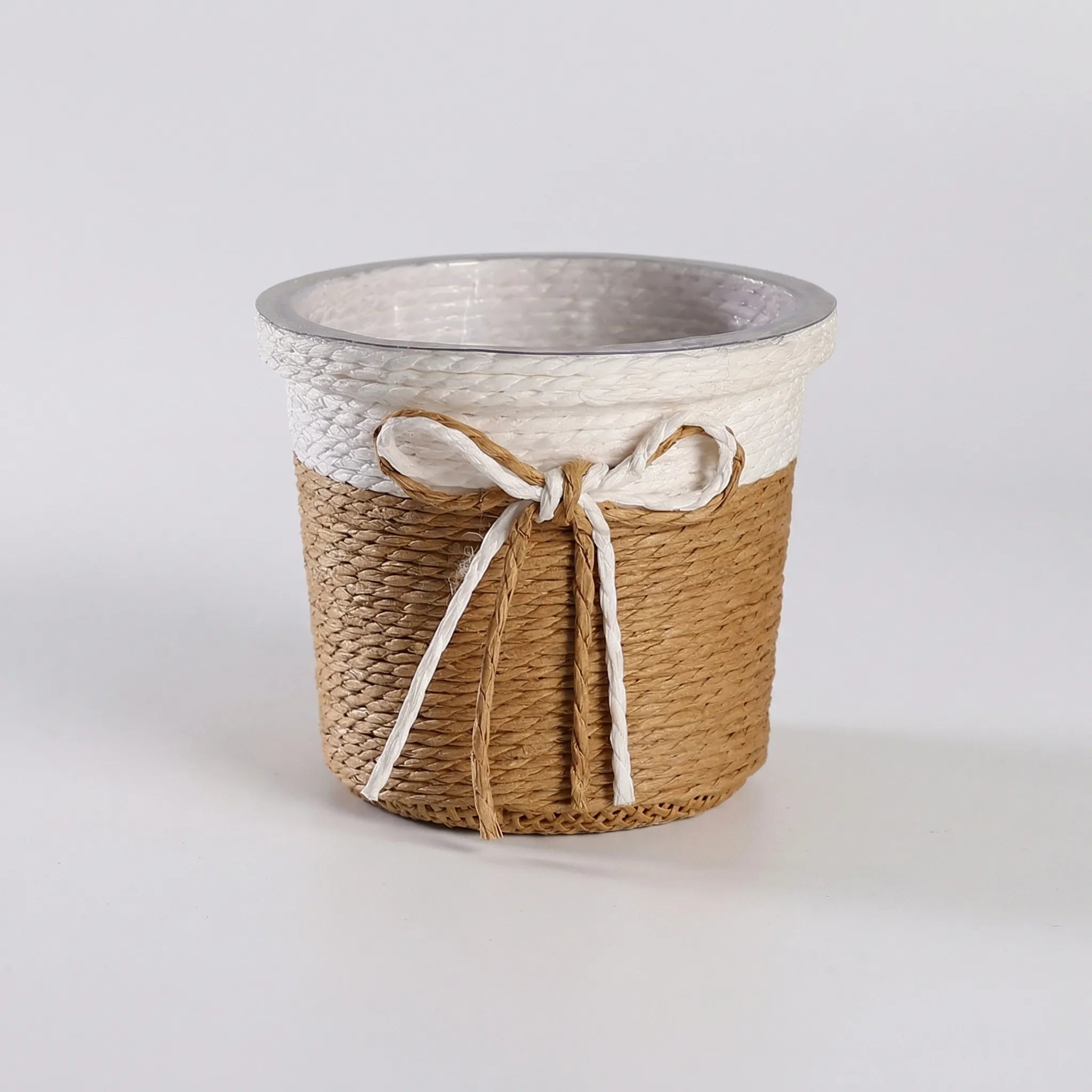 Nordspur | Bramblette Hand-Woven Two-Tone Planter Basket