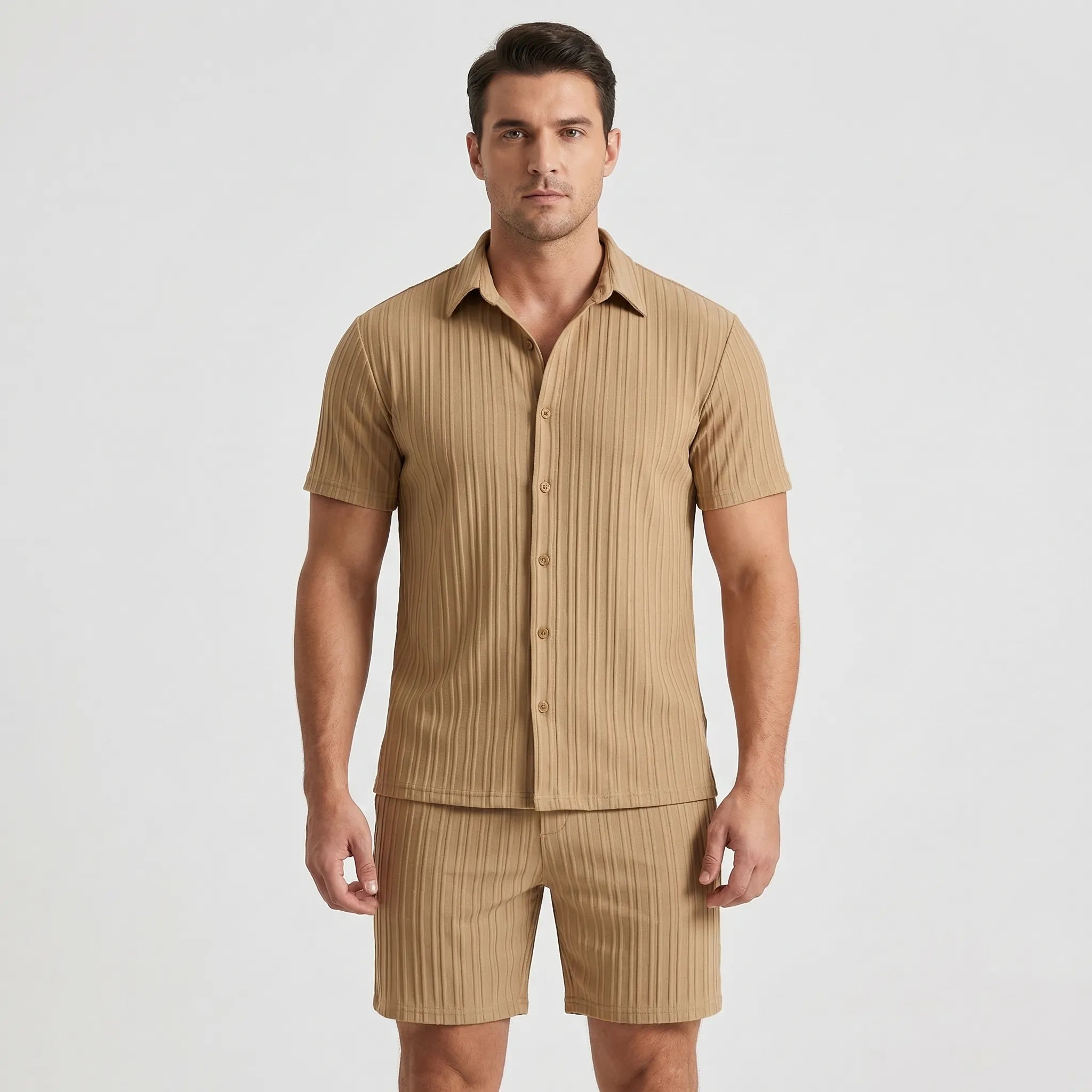 Nordspur | Breezolt Loose Short Sleeve Shirt And Shorts Set