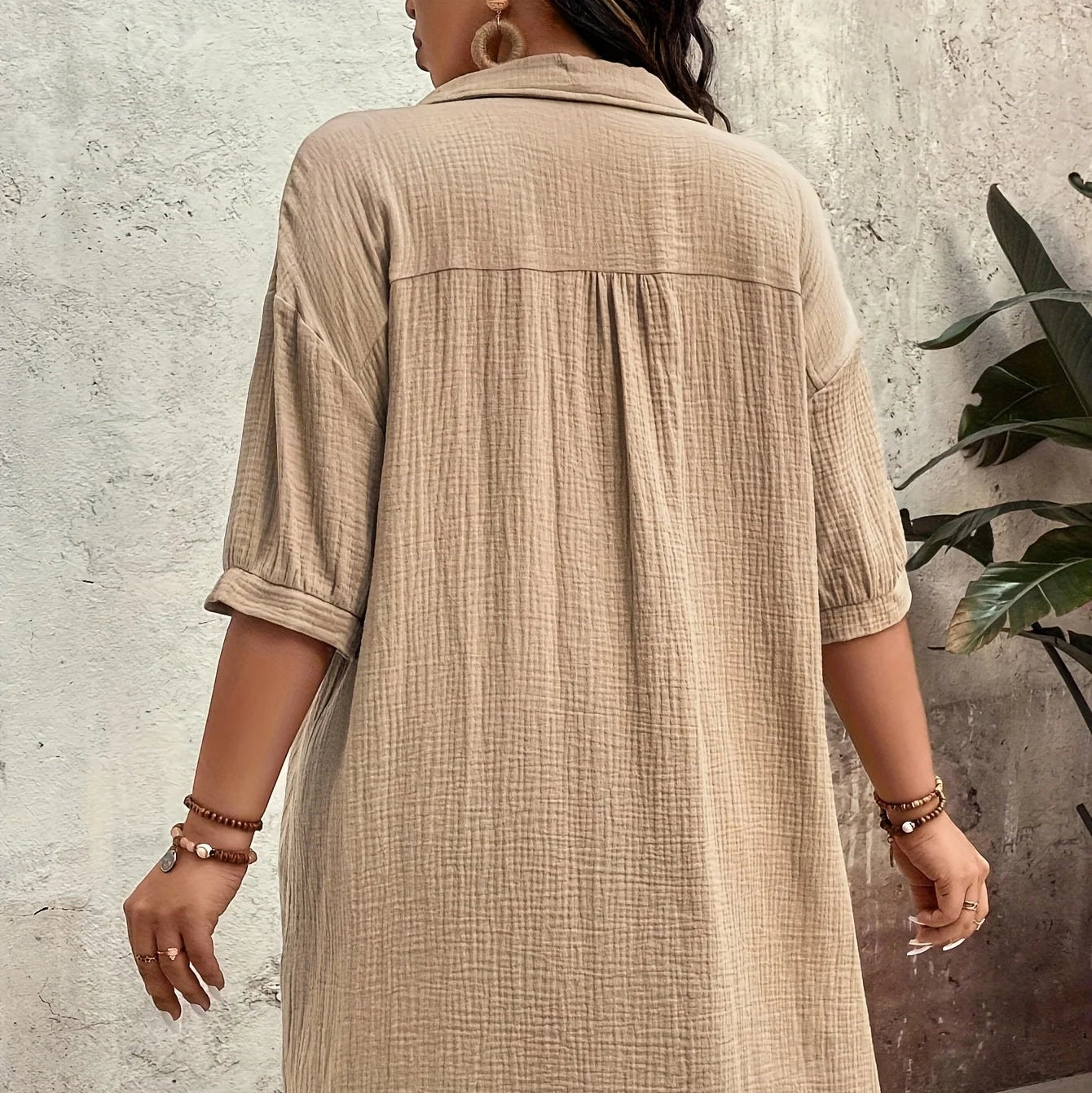 Nordspur | Brelova Loose Straight-Cut Shirt Dress
