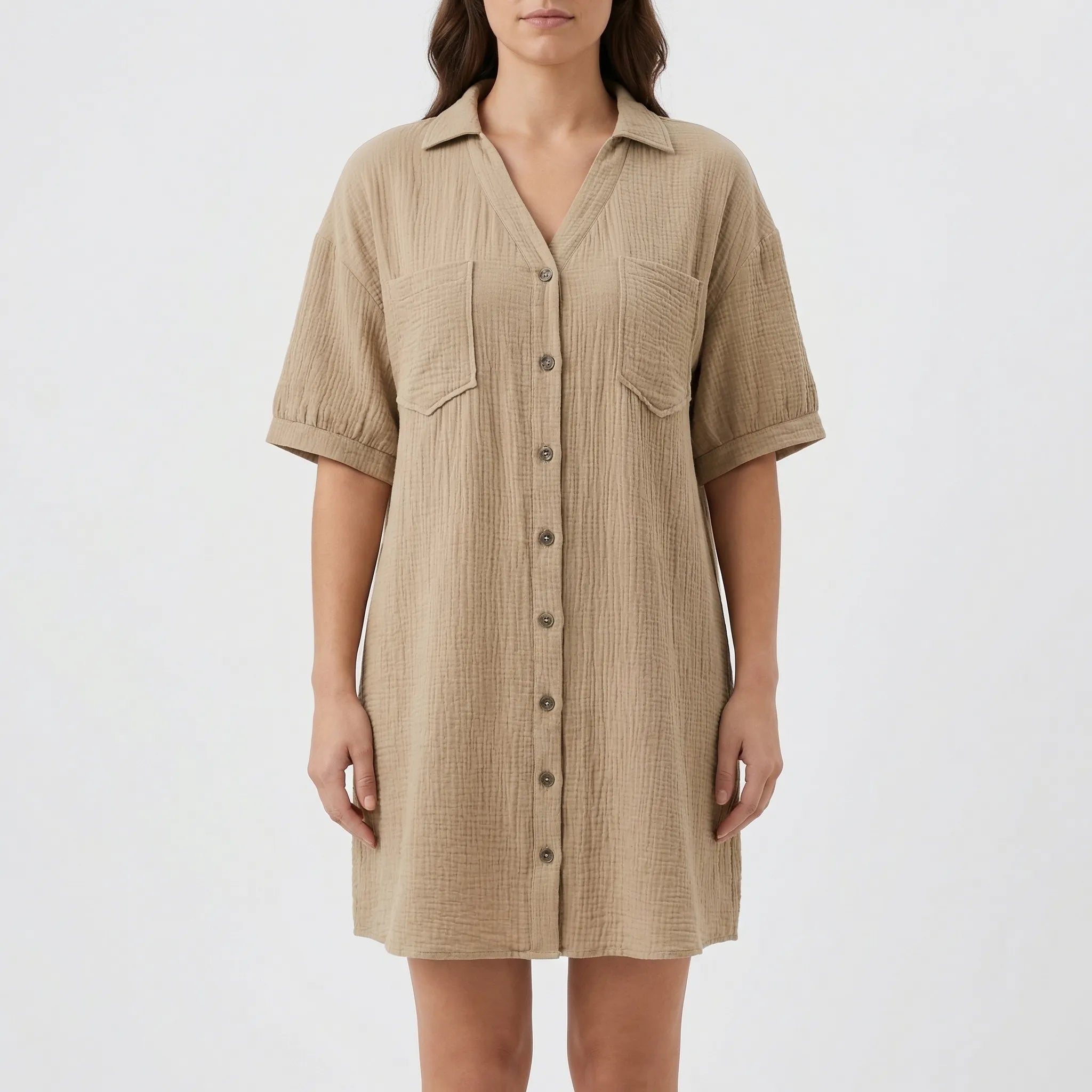 Nordspur | Brelova Loose Straight-Cut Shirt Dress