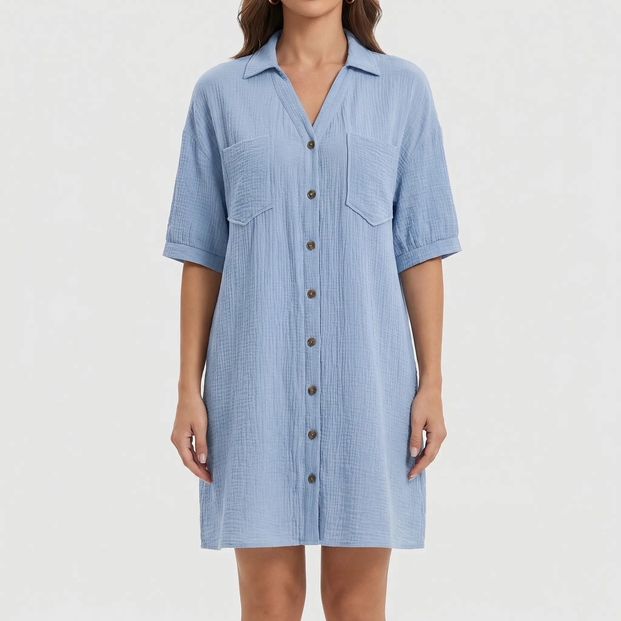 Nordspur | Brelova Loose Straight-Cut Shirt Dress
