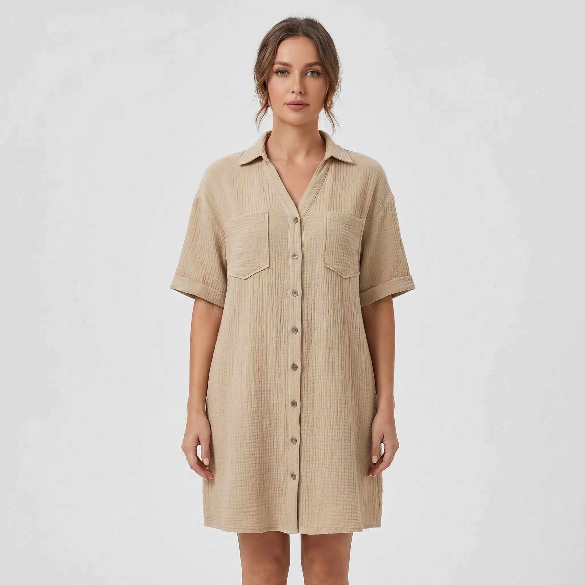 Nordspur | Brelova Loose Straight-Cut Shirt Dress