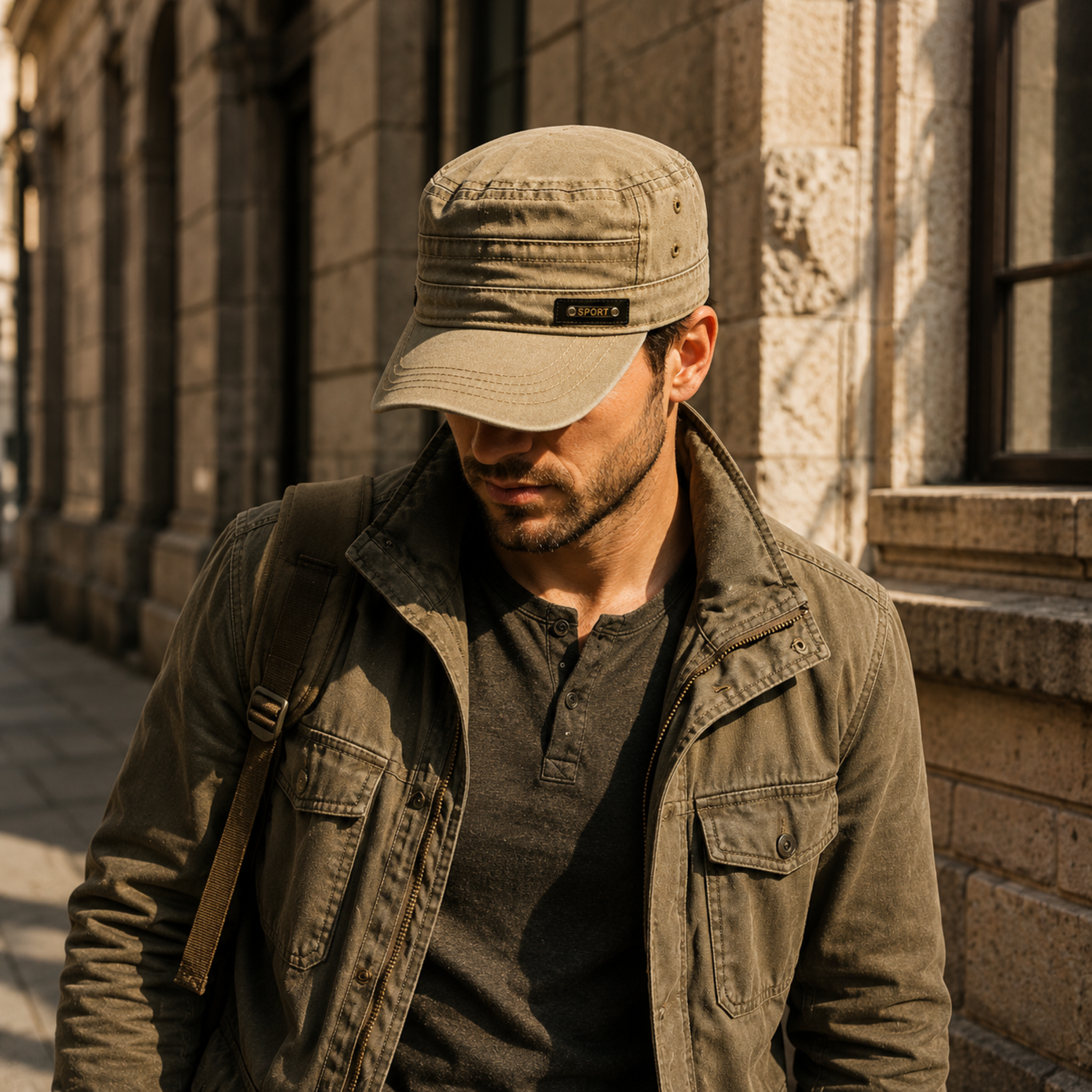 Nordspur | Brimfeld Flat Top Military-Style Sun Cap