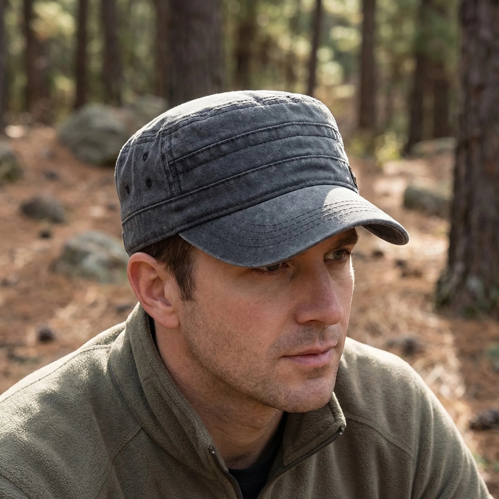 Nordspur | Brimfeld Flat Top Military-Style Sun Cap