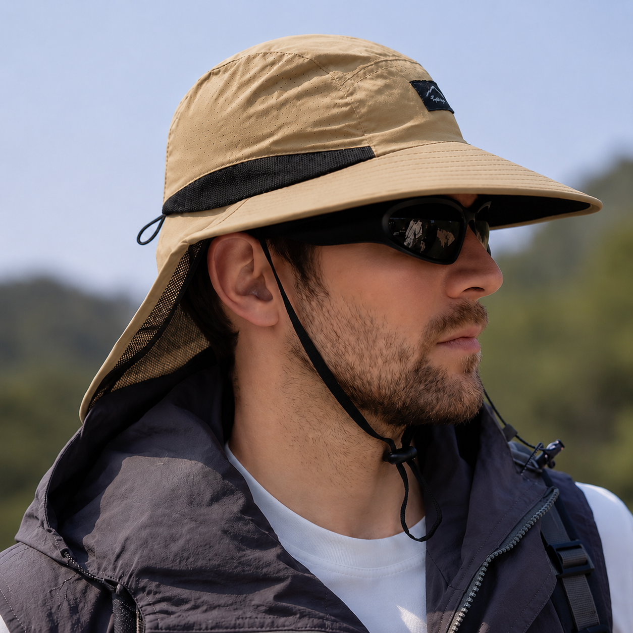 Nordspur | Brimveil Wide-Brim Sun Hat With Neck Flap