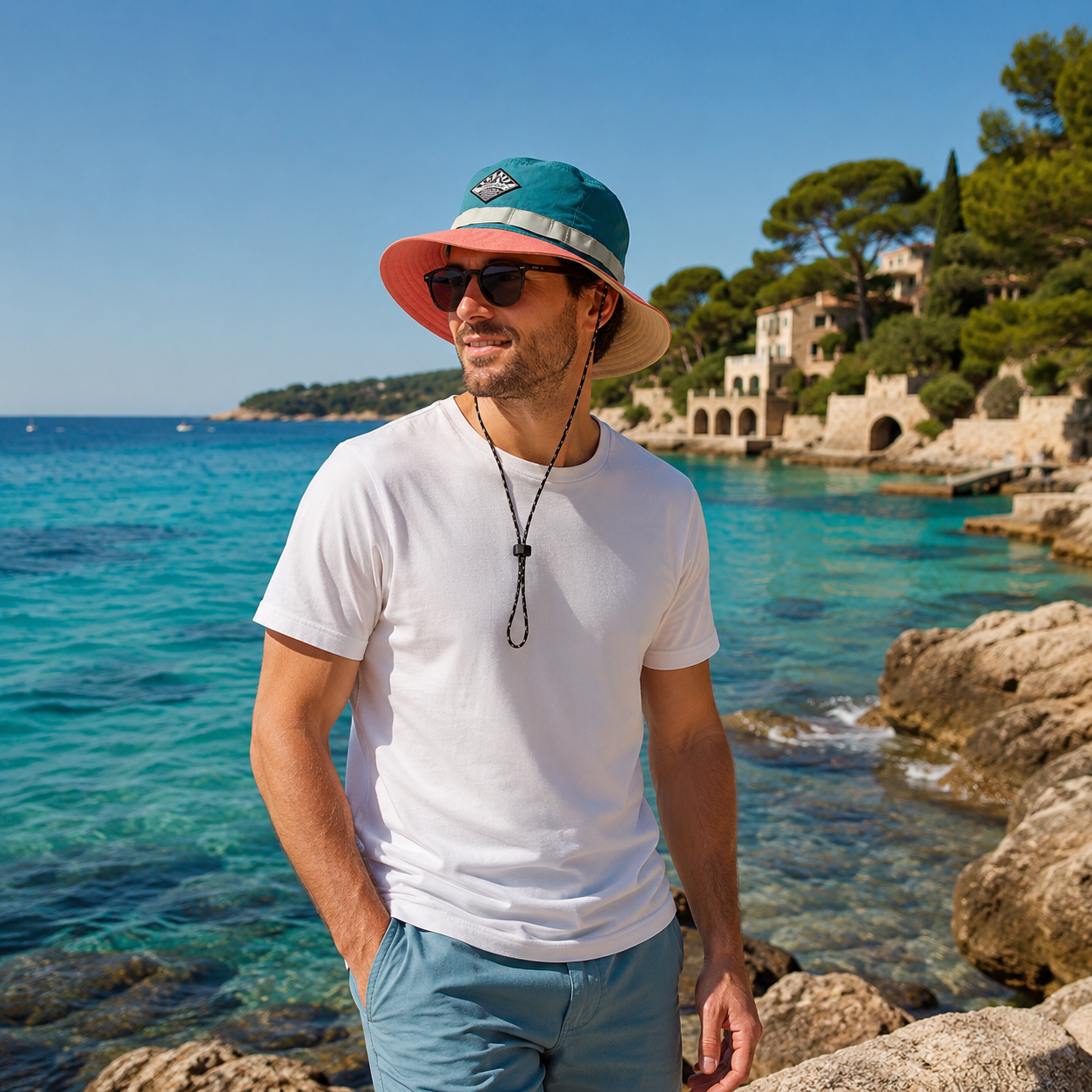 Nordspur | Brymble Colour-Block Bucket Hat With Chin Cord