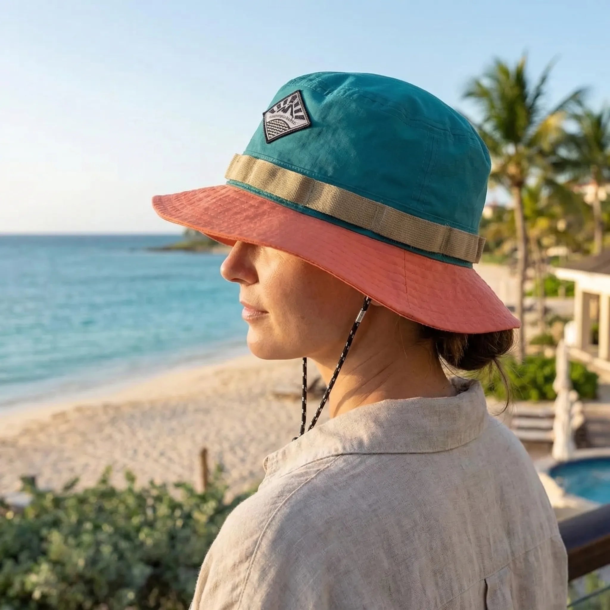 Nordspur | Brymble Colour-Block Bucket Hat With Chin Cord