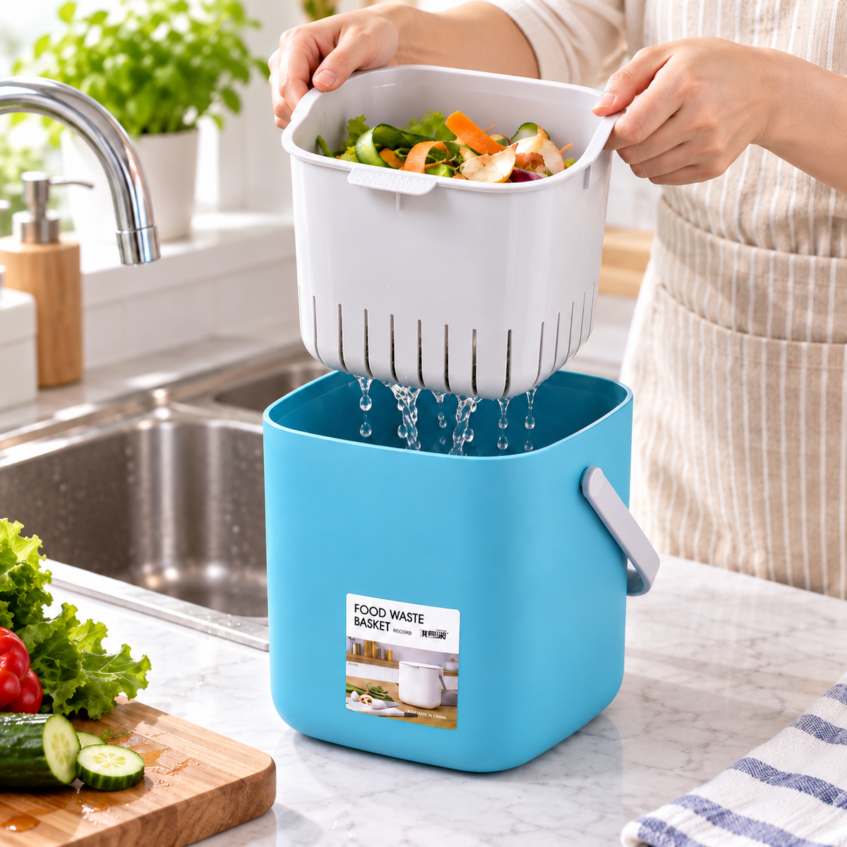 Nordspur | Caddify Two-Tier Countertop Waste Caddy