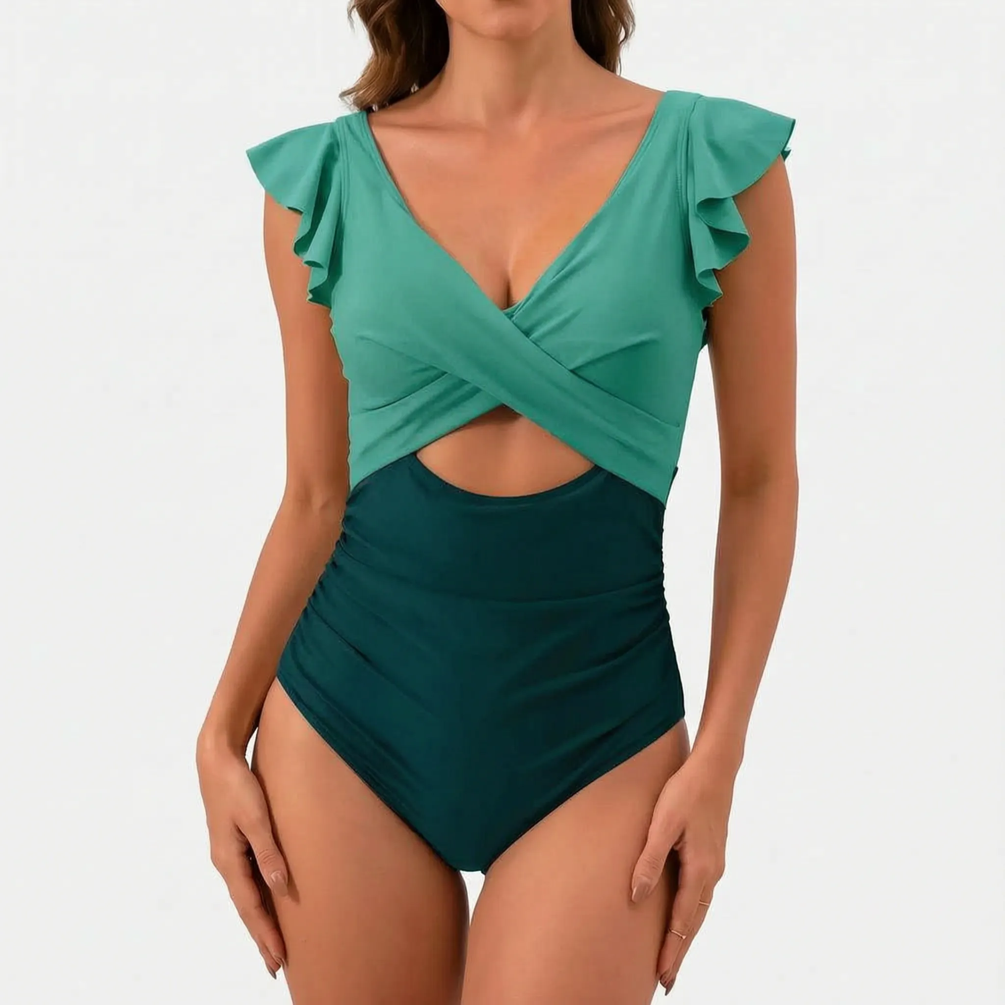 Nordspur | Calypsa Colour Block Cut Out One Piece Swimsuit