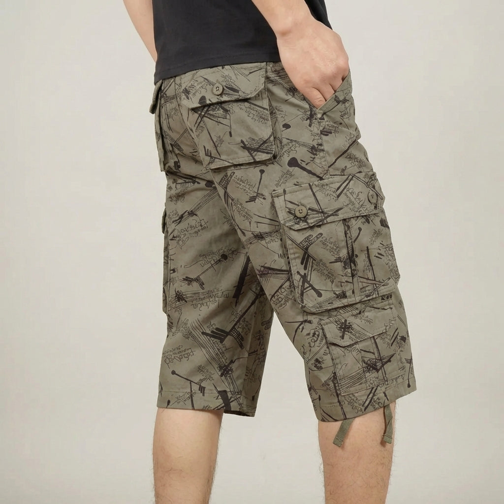 Nordspur | Camoflowr Mid Length Cargo Shorts