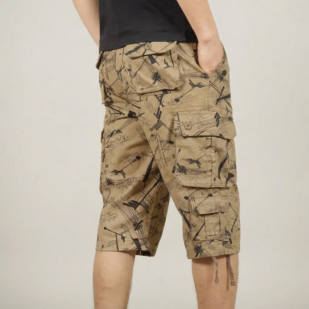 Nordspur | Camoflowr Mid Length Cargo Shorts