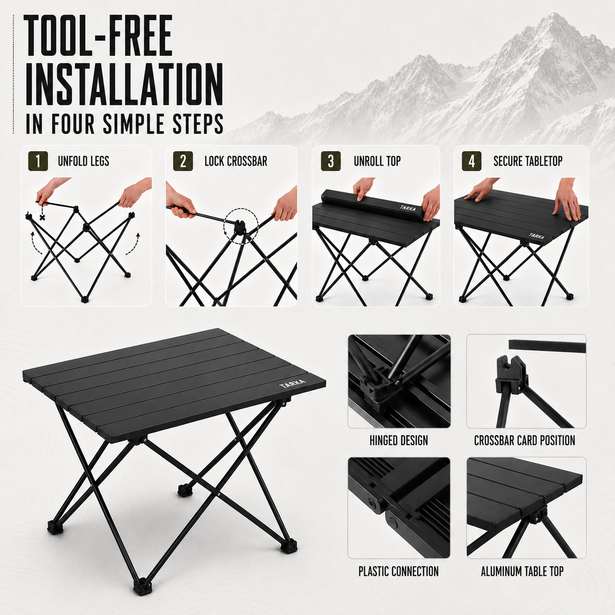 Nordspur | Campero Lightweight Folding Outdoor Camping Table