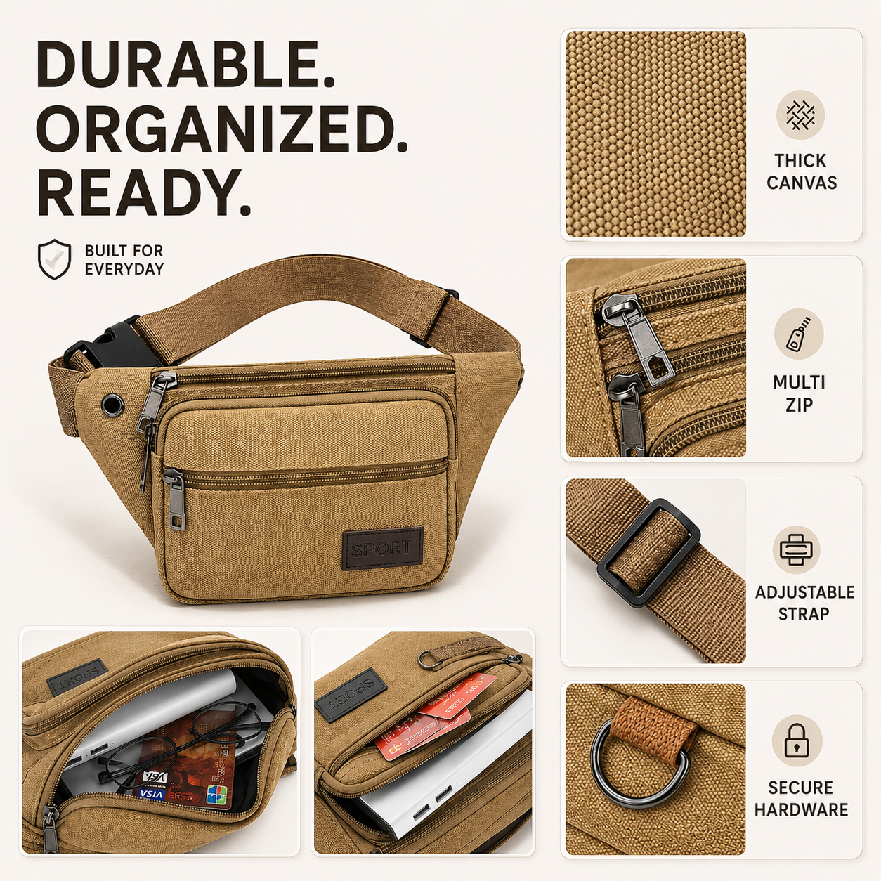 Nordspur | Canvasoro Thick Canvas Waist Pack