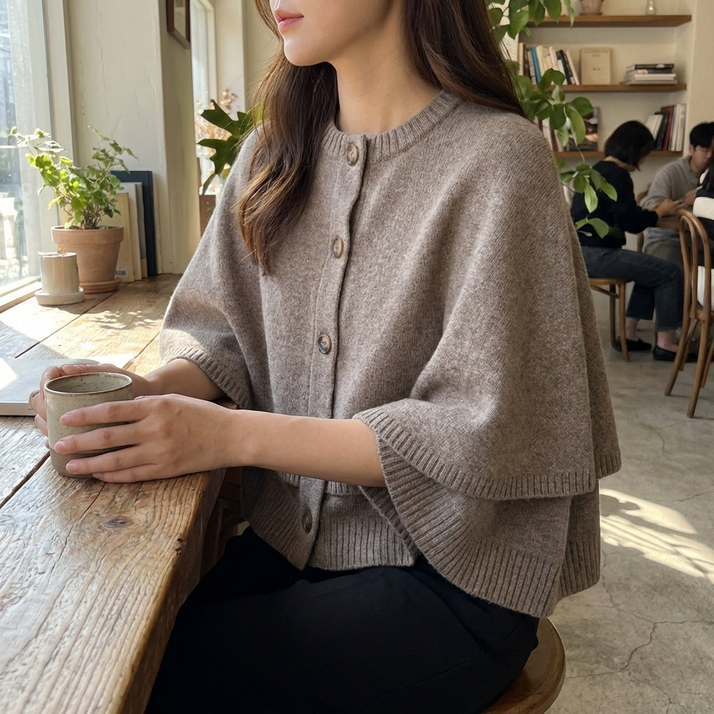 Nordspur | Caprisa Cropped Cape Cardigan