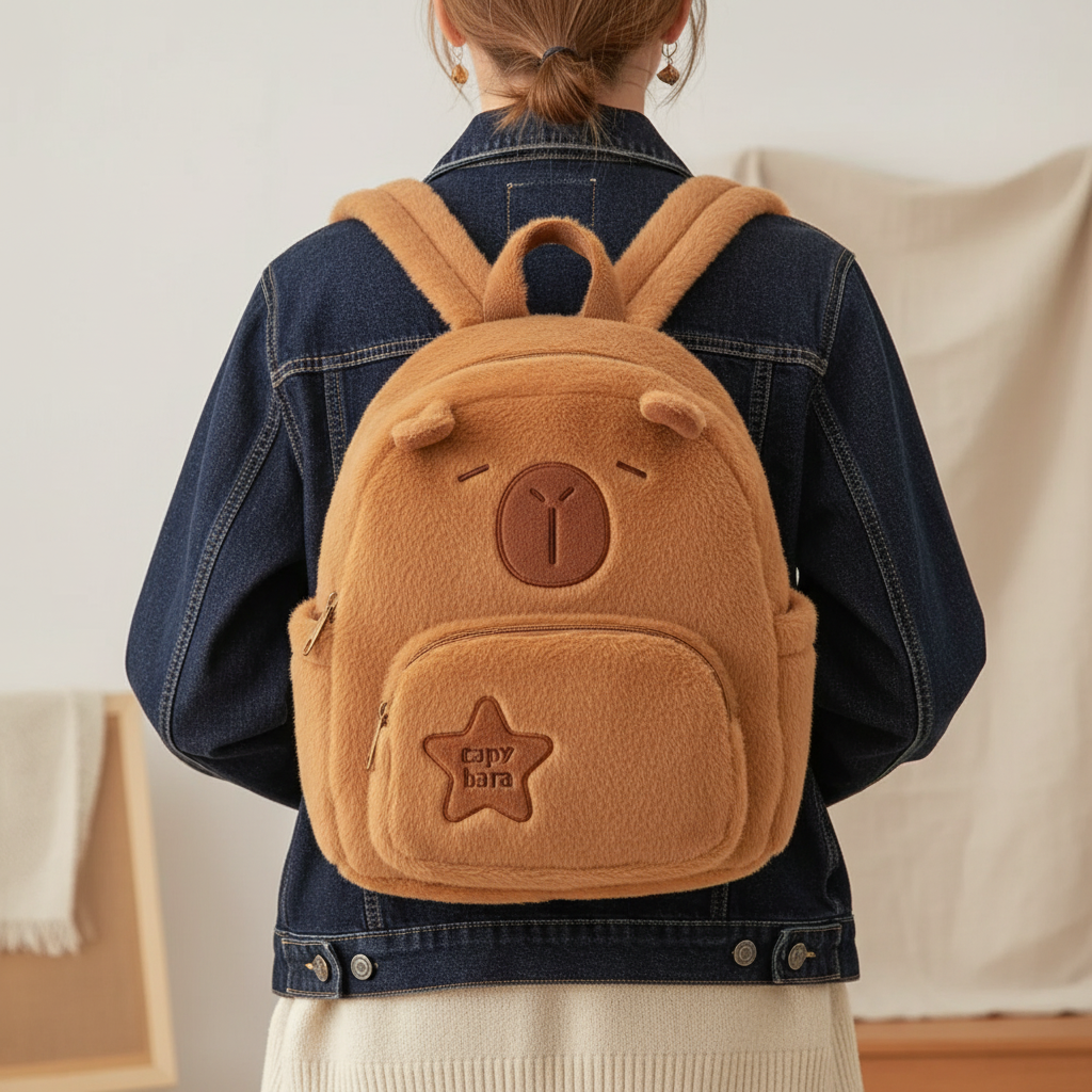 Nordspur | Capyraffy Faux Fur Plush Backpack