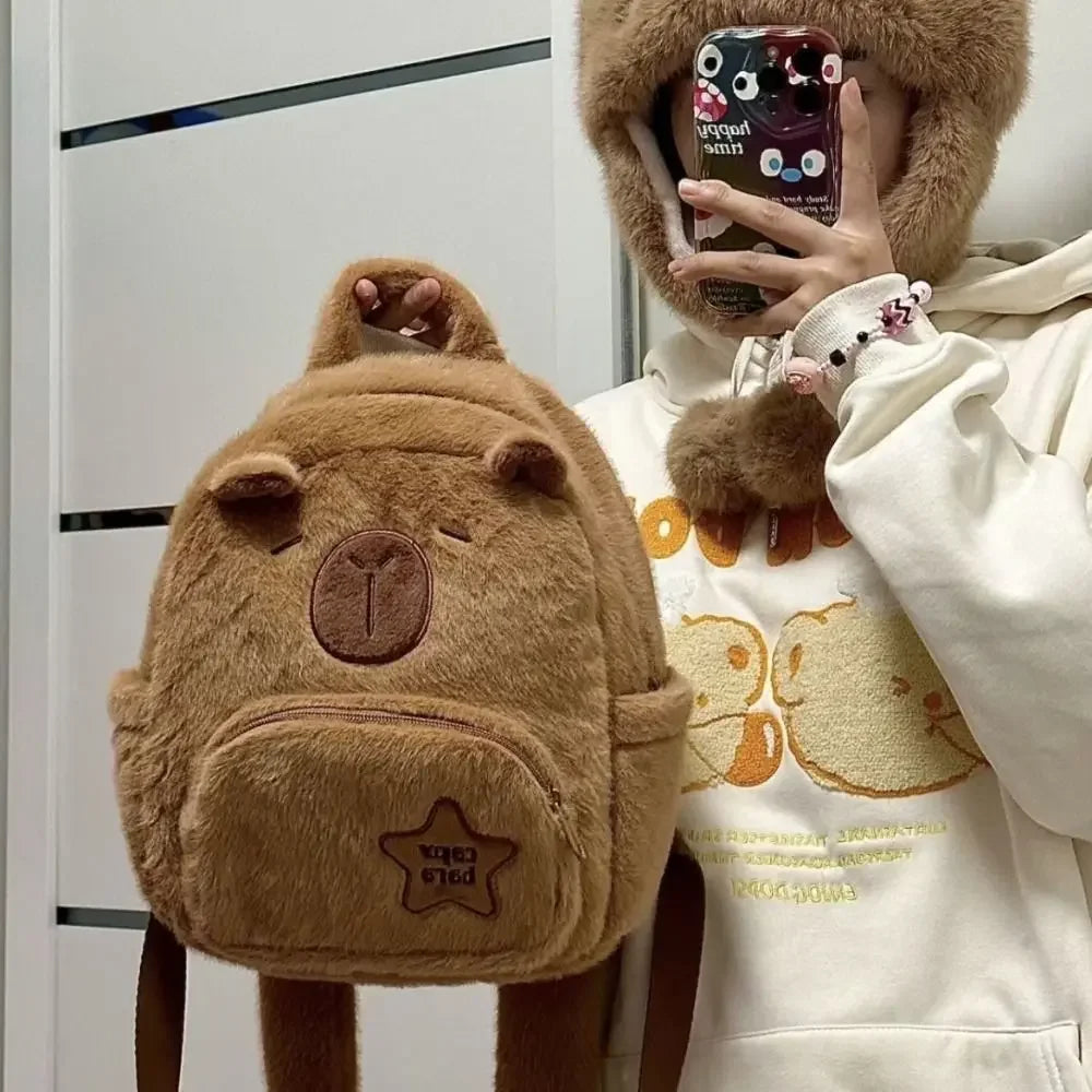 Nordspur | Capyraffy Faux Fur Plush Backpack