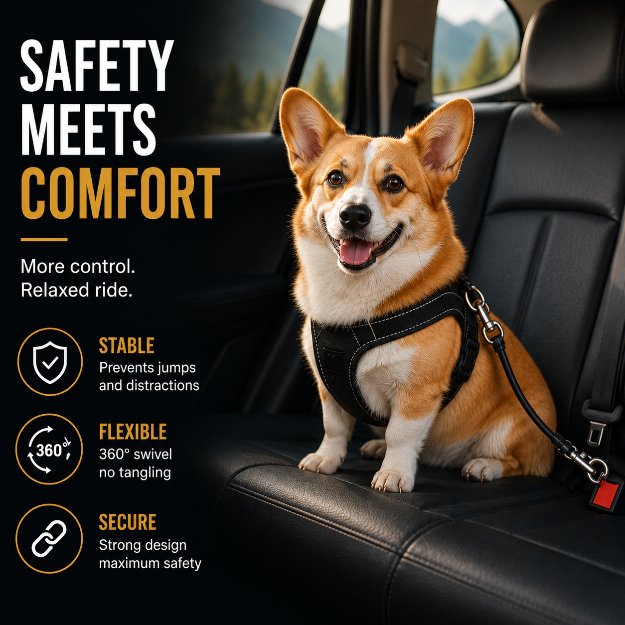 Nordspur | Carvelo Anti-Chew Wire Car Dog Tether