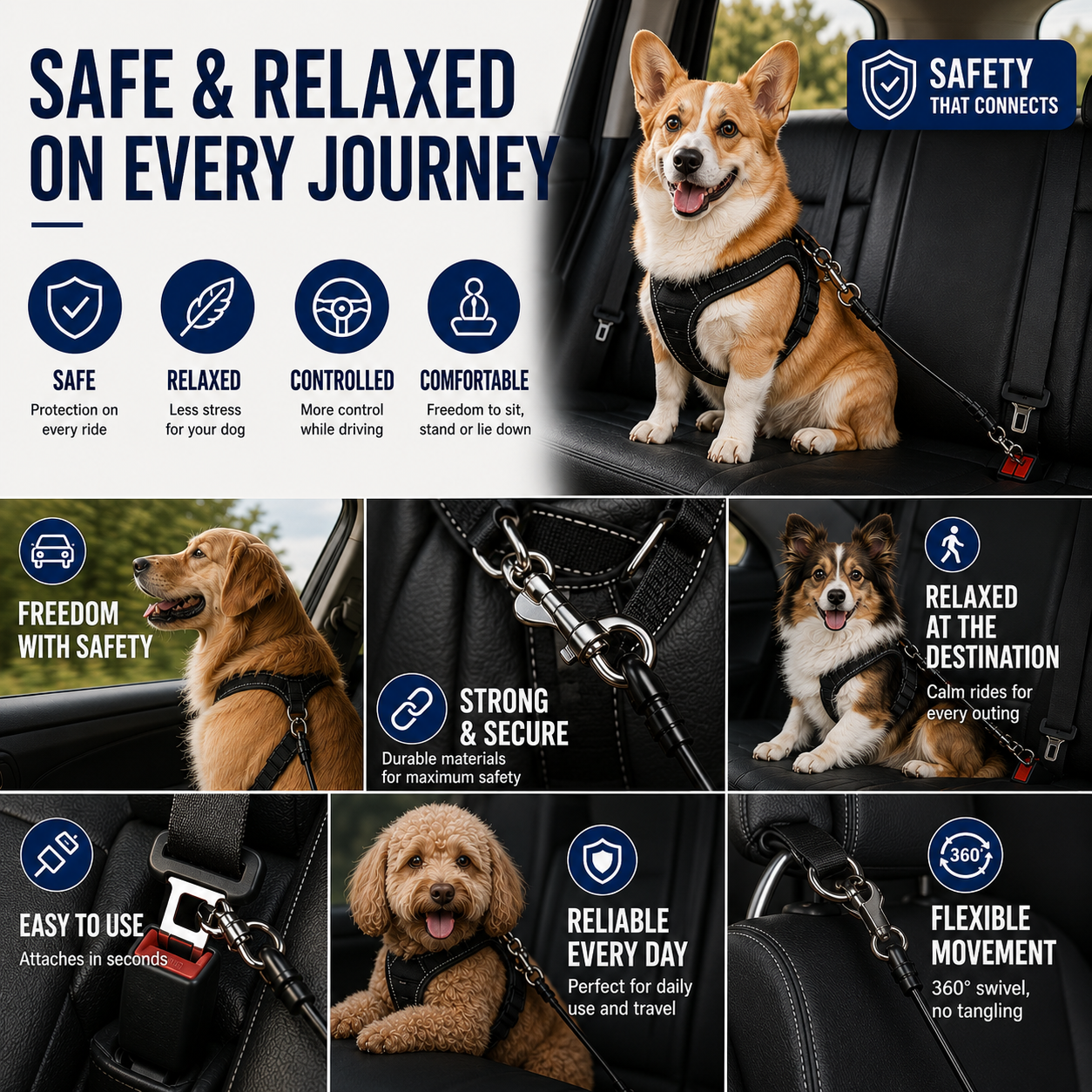 Nordspur | Carvelo Anti-Chew Wire Car Dog Tether