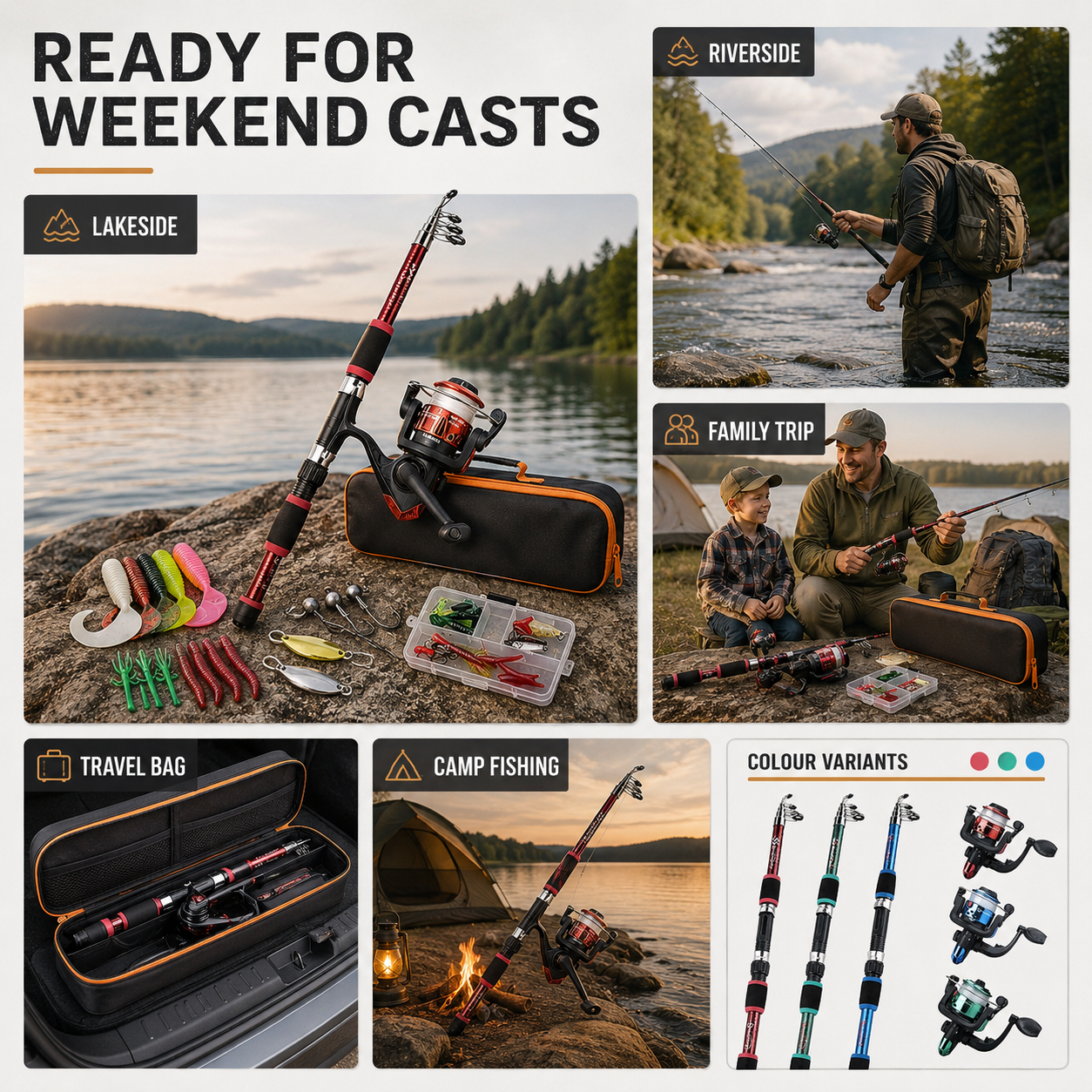 Nordspur | Castaway Telescopic Travel Fishing Rod Set