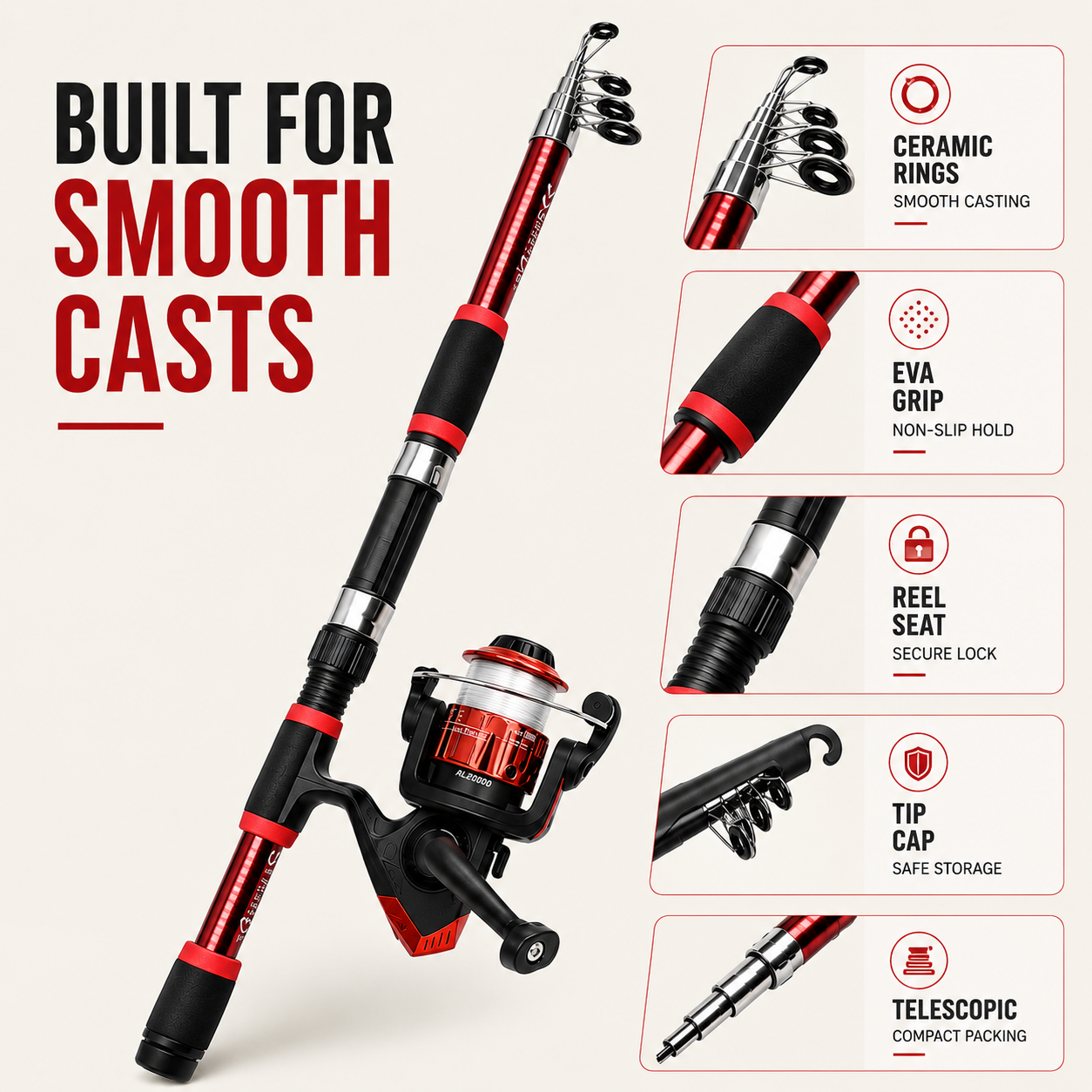 Nordspur | Castaway Telescopic Travel Fishing Rod Set