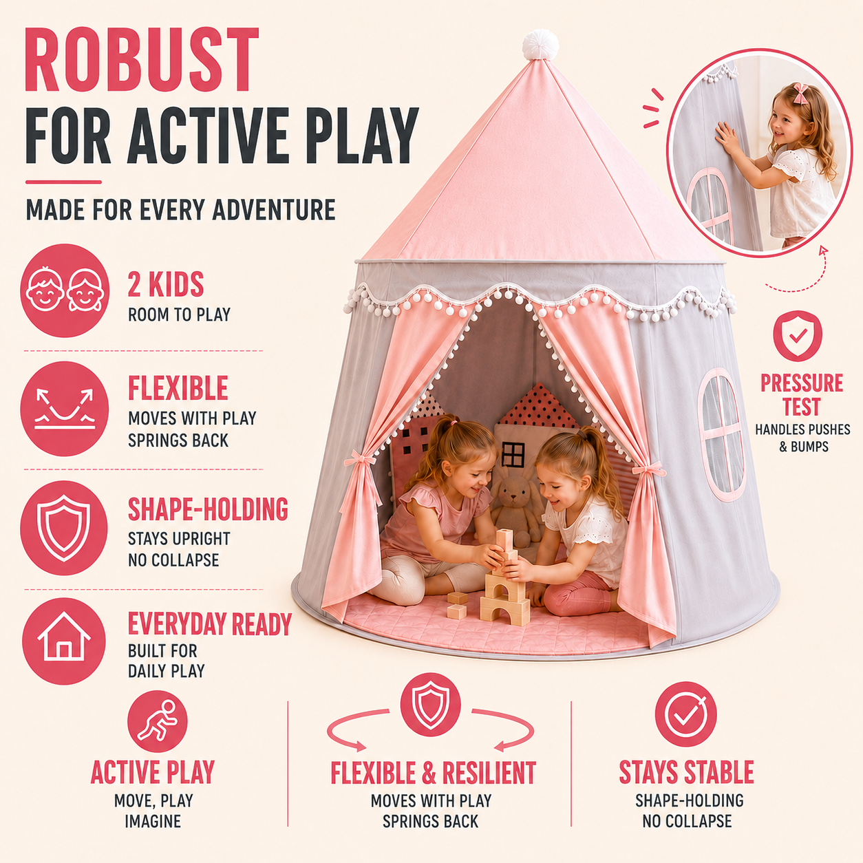 Nordspur | CastleNook Foldable Children Play Tent
