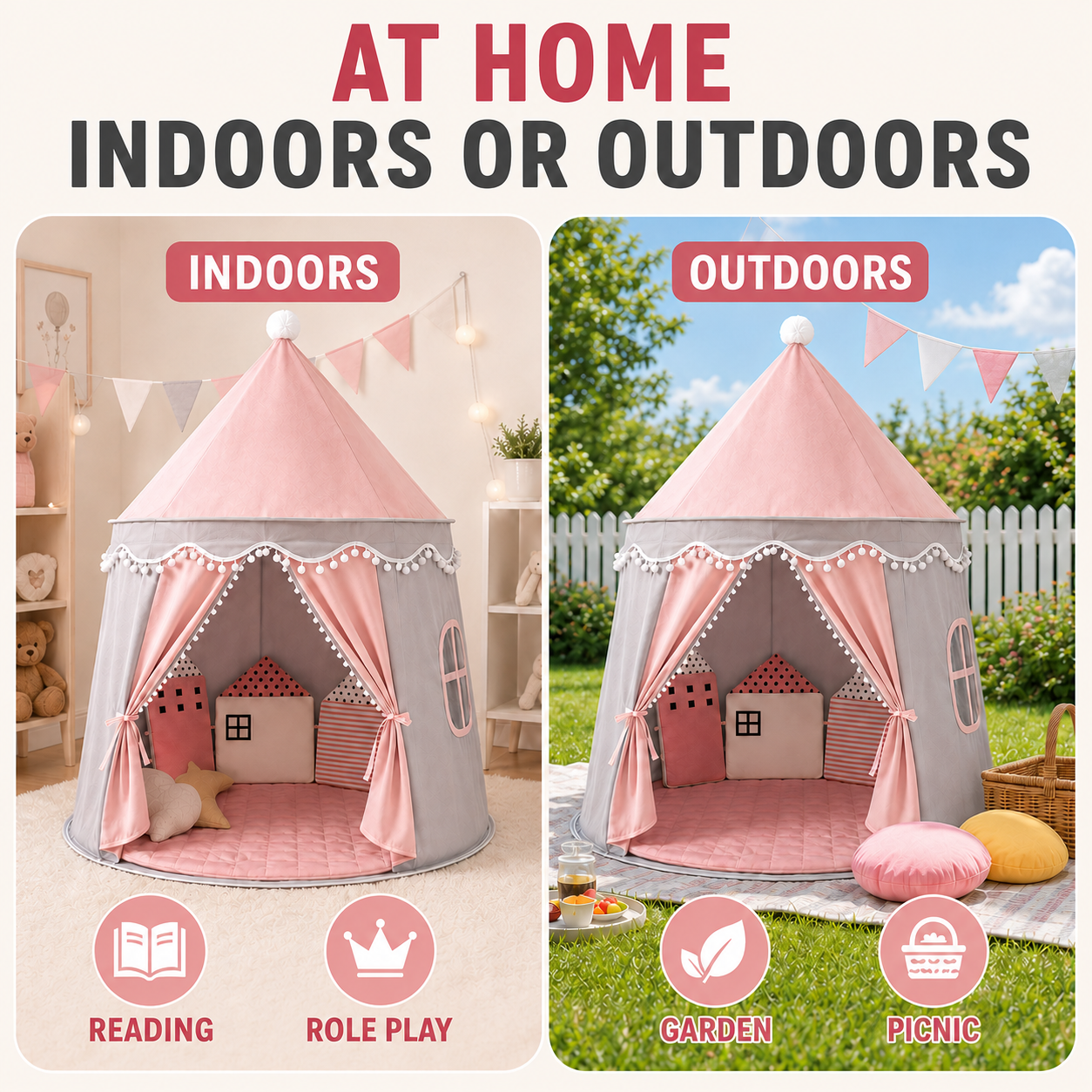 Nordspur | CastleNook Foldable Children Play Tent