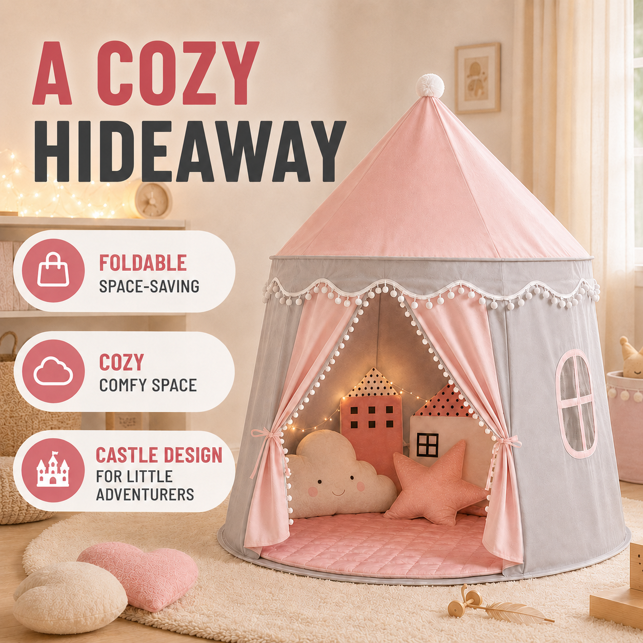 Nordspur | CastleNook Foldable Children Play Tent
