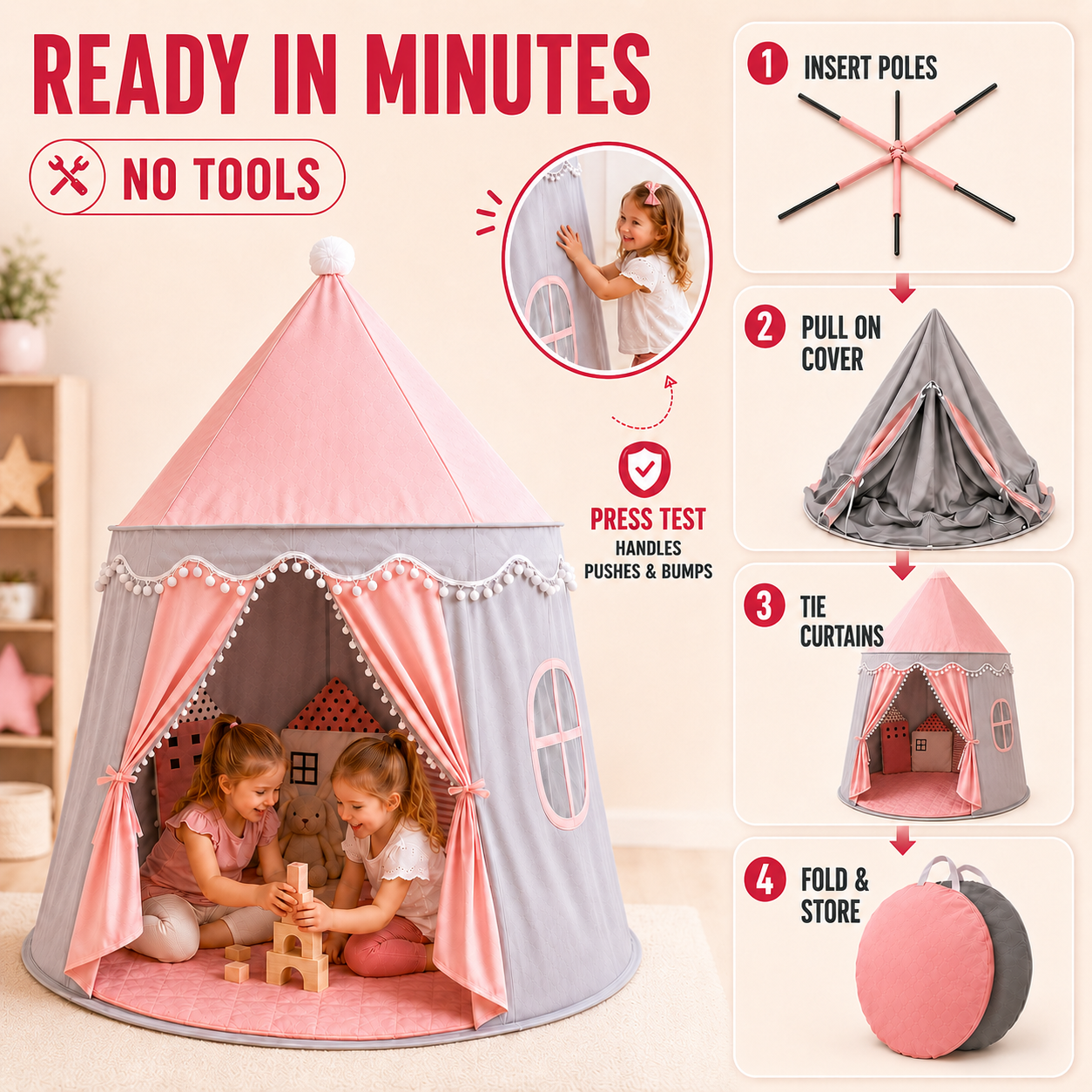 Nordspur | CastleNook Foldable Children Play Tent