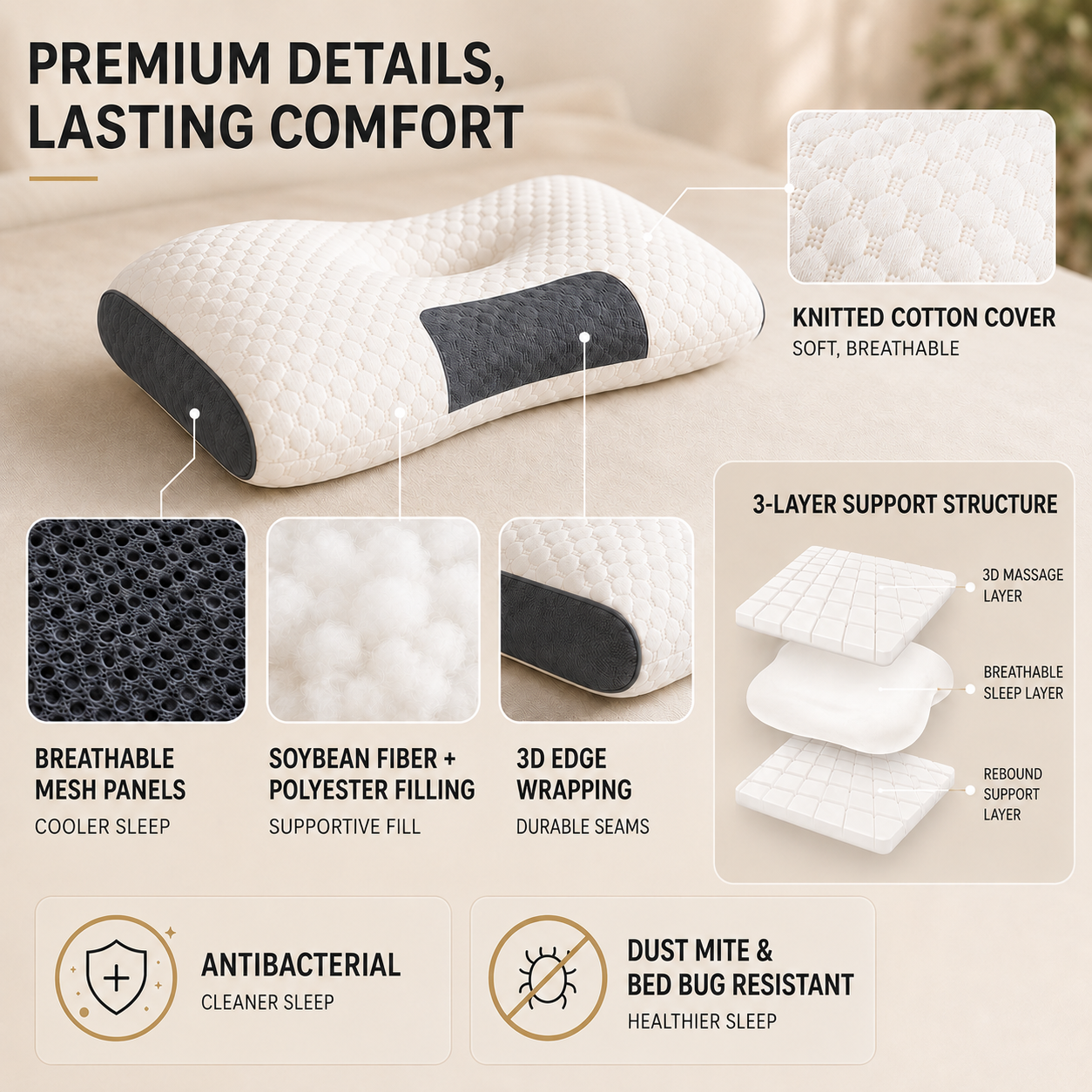 Nordspur | CerviCloud Orthopedic Contour Neck Pillow
