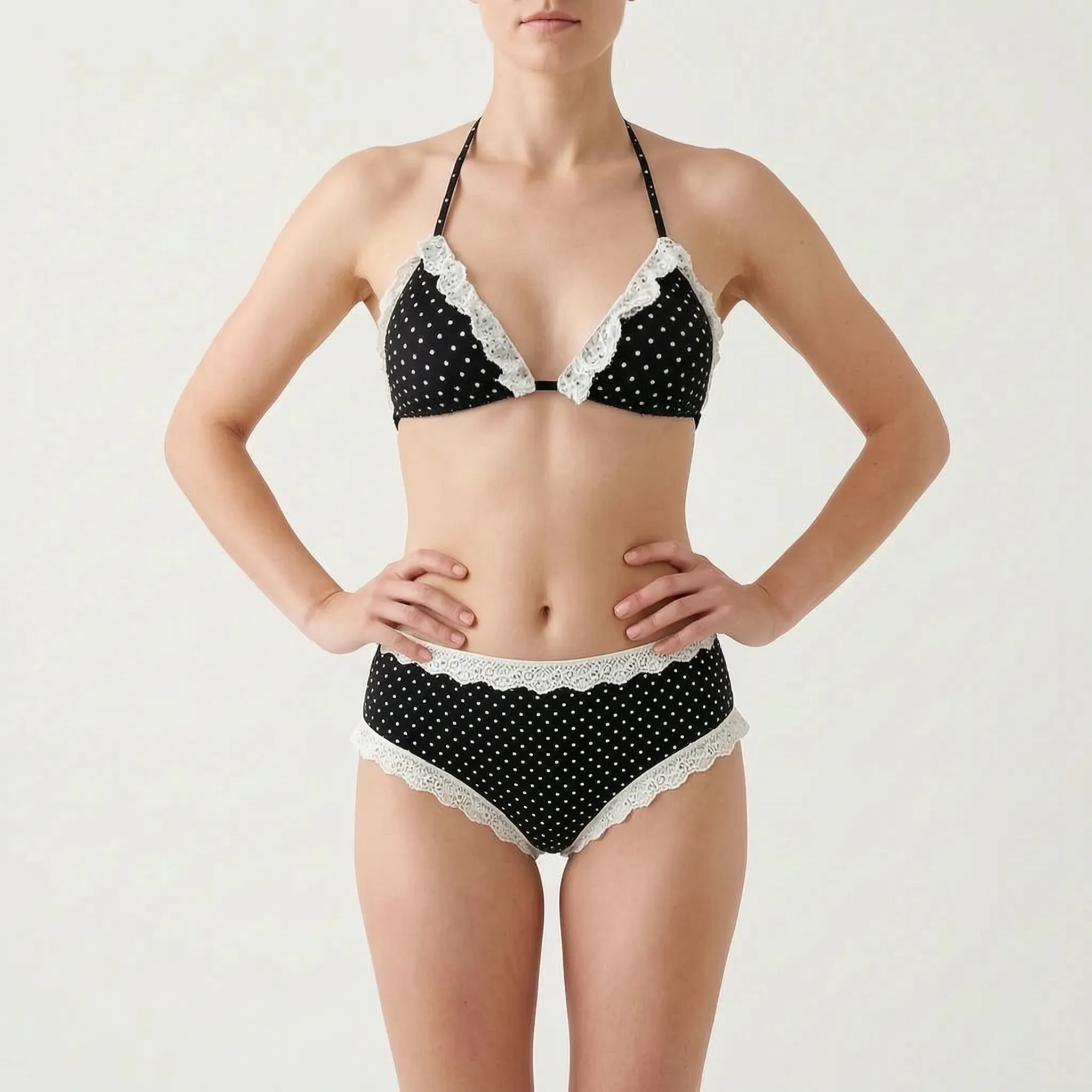 Nordspur | CherryGleam Ruffled Halter Bikini Set