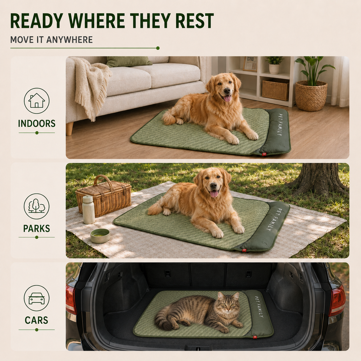Nordspur | Chilrest Breathable Pet Cooling Mat With Cushion