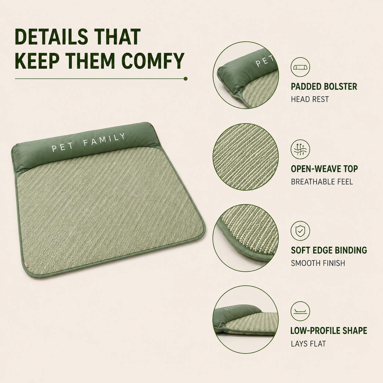 Nordspur | Chilrest Breathable Pet Cooling Mat With Cushion