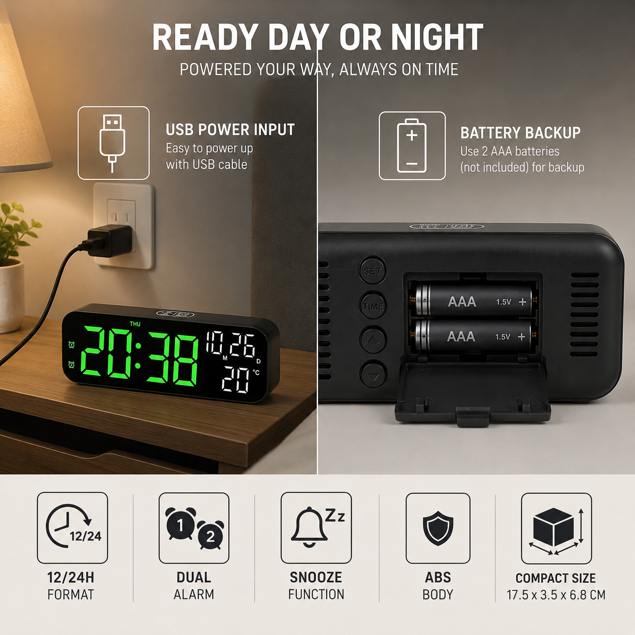 Nordspur | Chronivy Digital LED Tabletop Clock