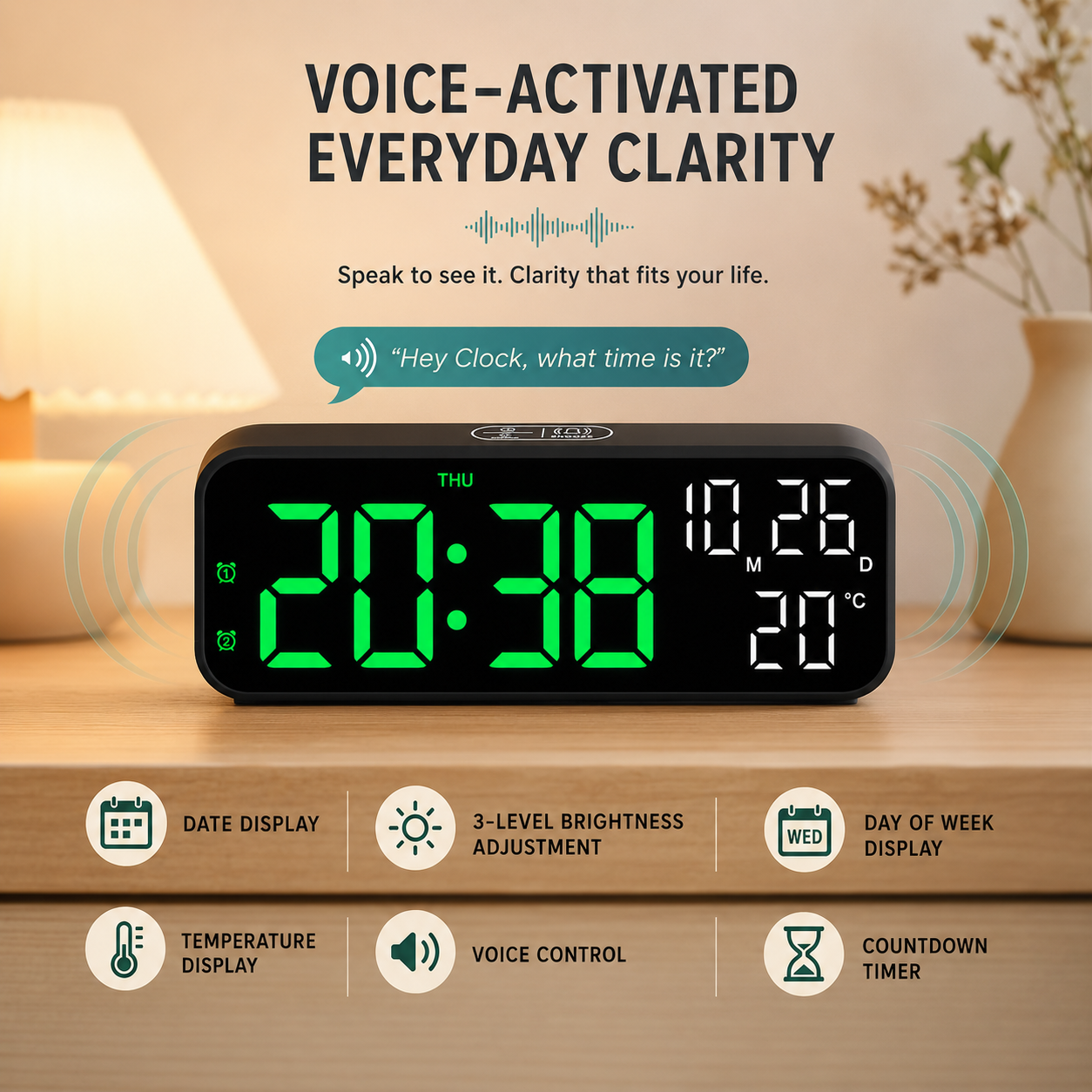 Nordspur | Chronivy Digital LED Tabletop Clock