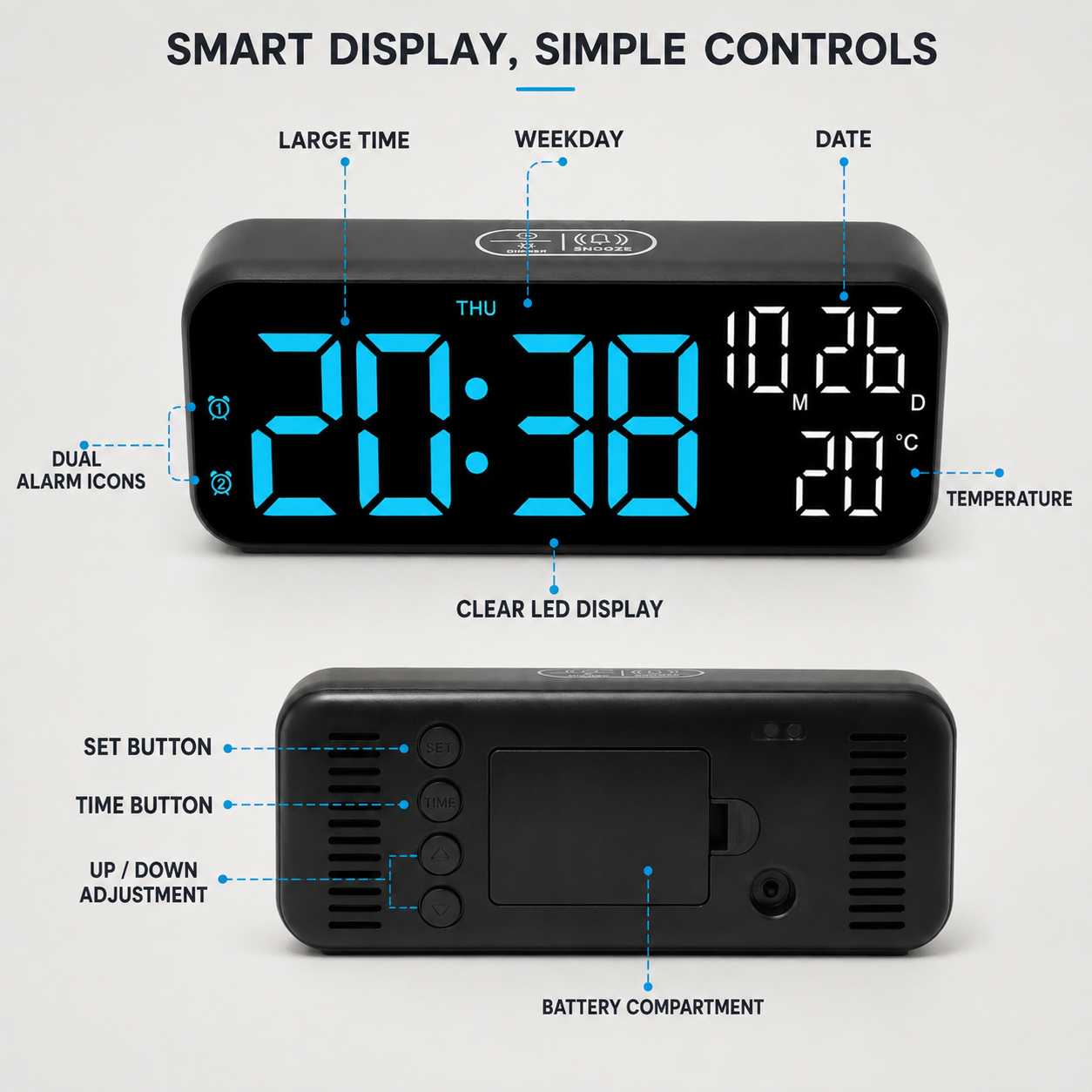 Nordspur | Chronivy Digital LED Tabletop Clock