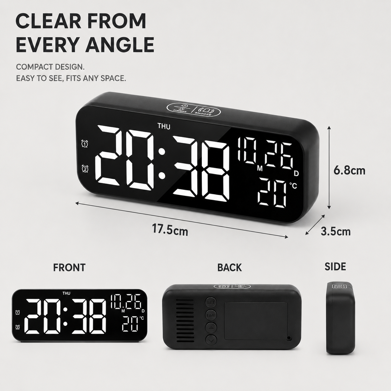 Nordspur | Chronivy Digital LED Tabletop Clock