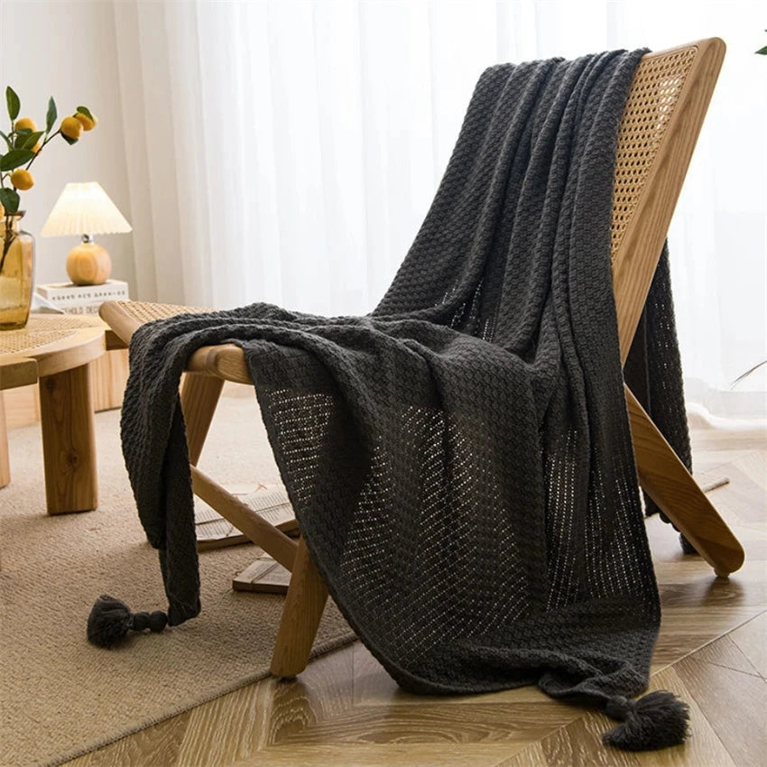 Nordspur | Chunky Knit Tassel Throw