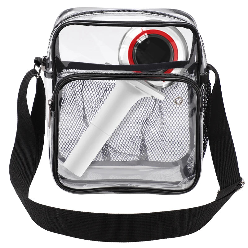 Nordspur | Clarvex Clear Crossbody Bag With Mesh Front Pocket