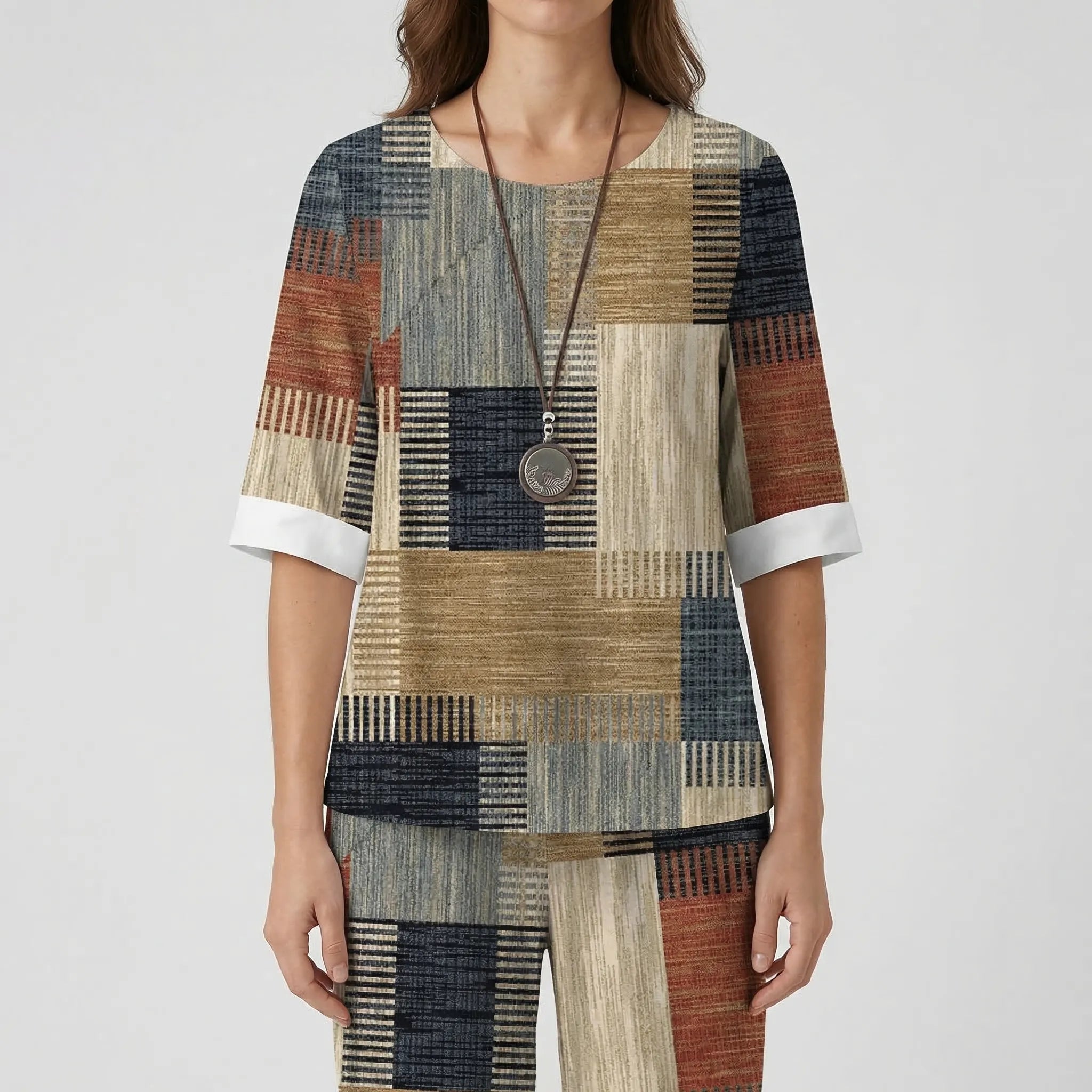 Nordspur | Cloverlyn Printed Short-Sleeve Top And Trouser Set